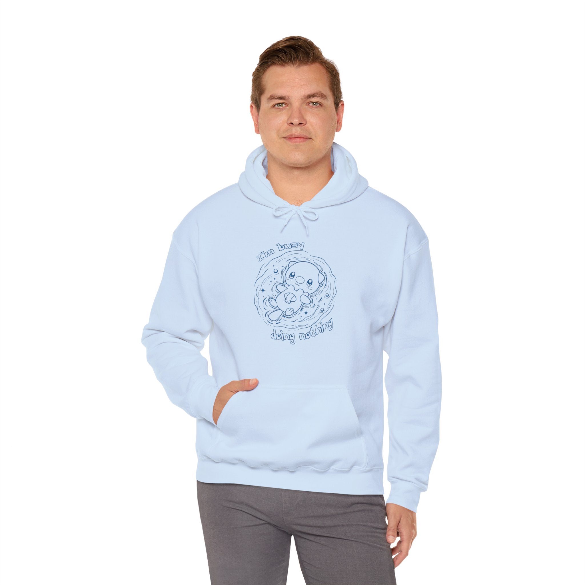 Otter Busy Doing Nothing Otter Hoodie | Cute Swimming Animal Graphic