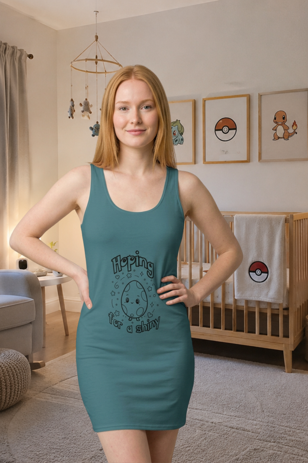 Funny Maternity Sleep Shirt, Hoping for a Shiny, Cute Nightshirt, Pregnancy Gift for Mom to Be, Geek Mom Gift