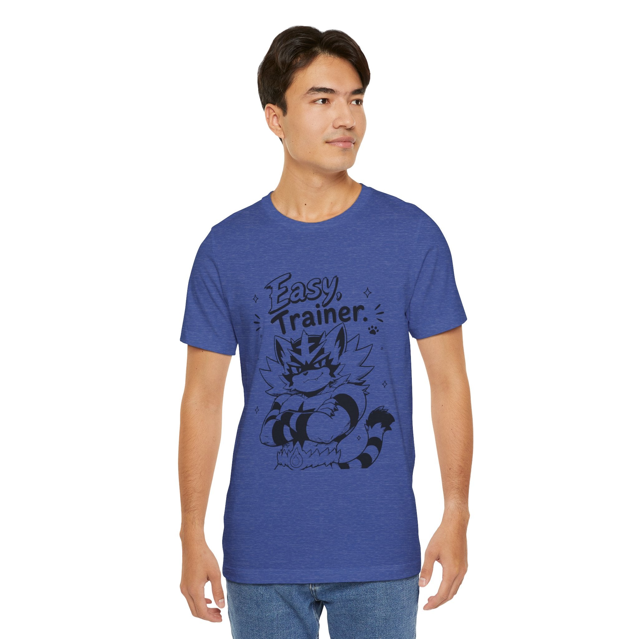 Easy Trainer Easy tiger illustration T-Shirt | cartoon wrestling funny cat graphic tee