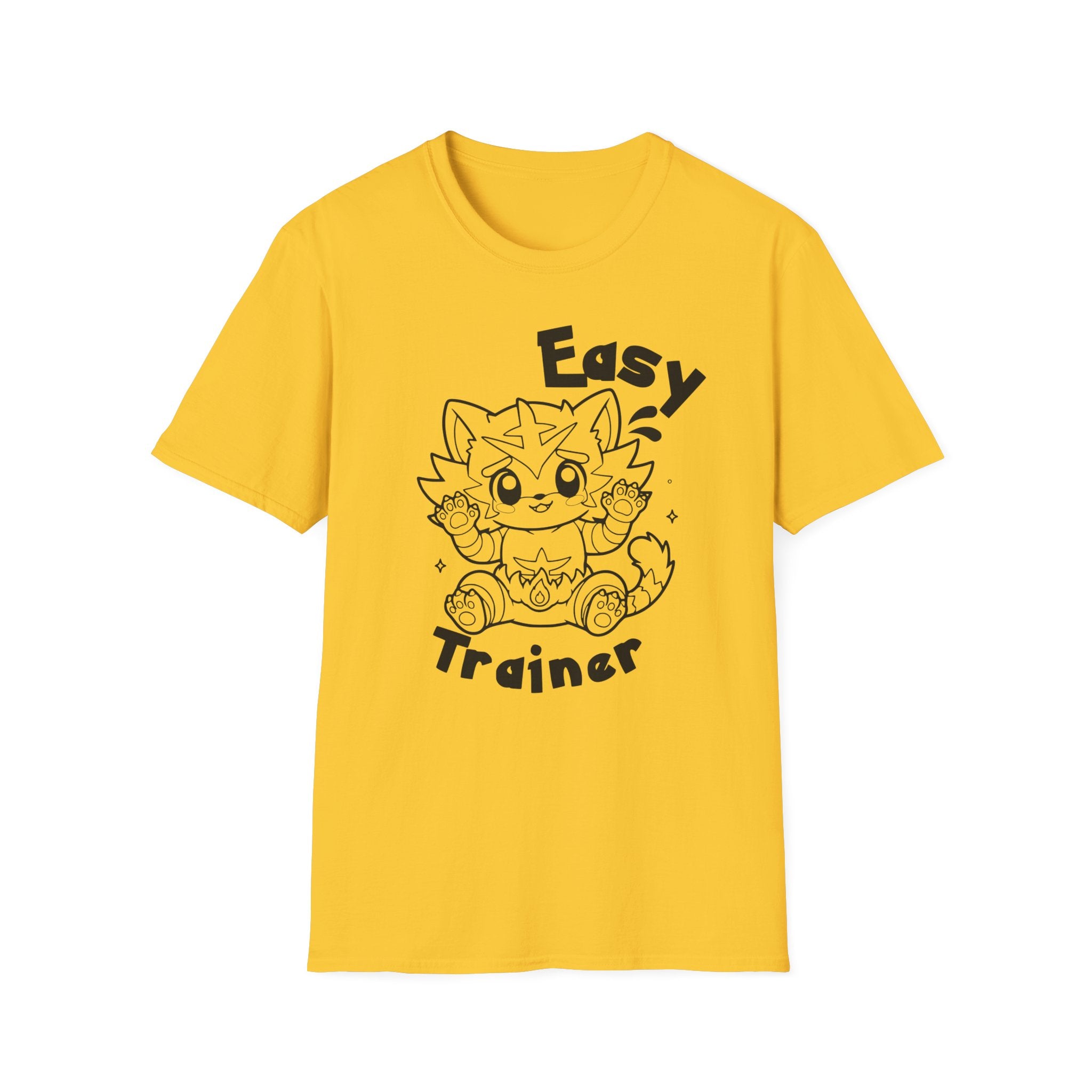 Easy Trainer T-Shirt | Cute Cartoon Easy Tiger Funny wrestling Cat Design Tee