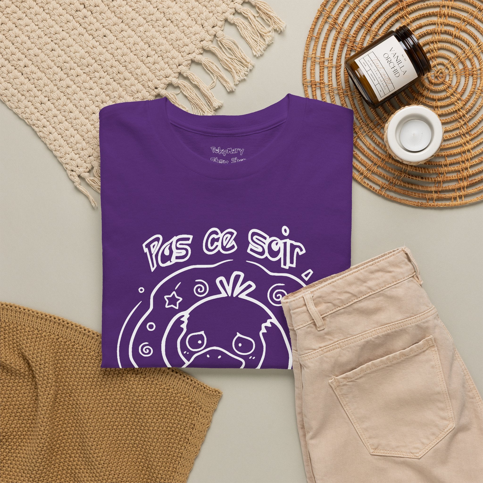 T-shirt inspiré de Psykokwak (Psyduck), Pas ce soir, j'ai mal à la tête