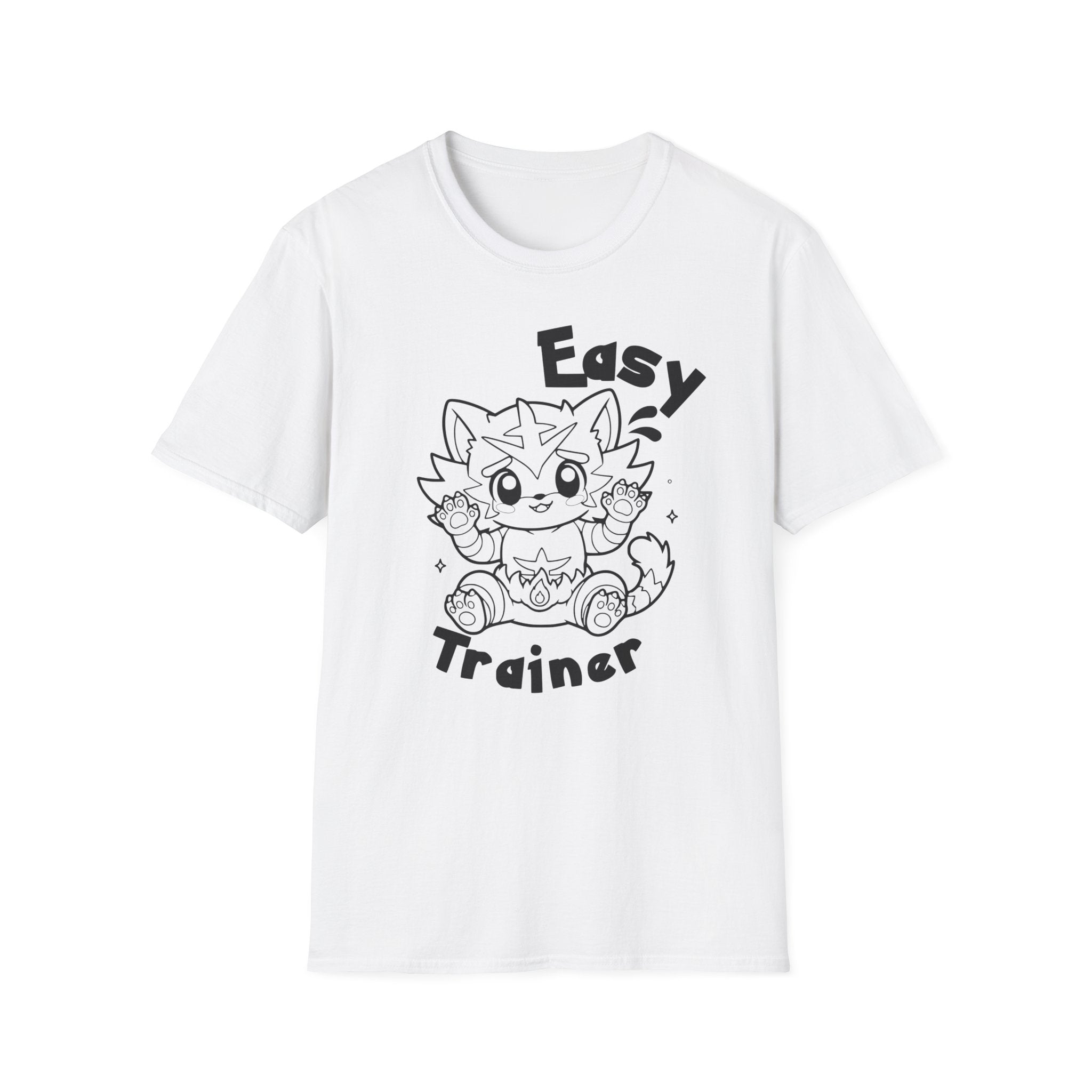 Easy Trainer T-Shirt | Cute Cartoon Easy Tiger Funny wrestling Cat Design Tee
