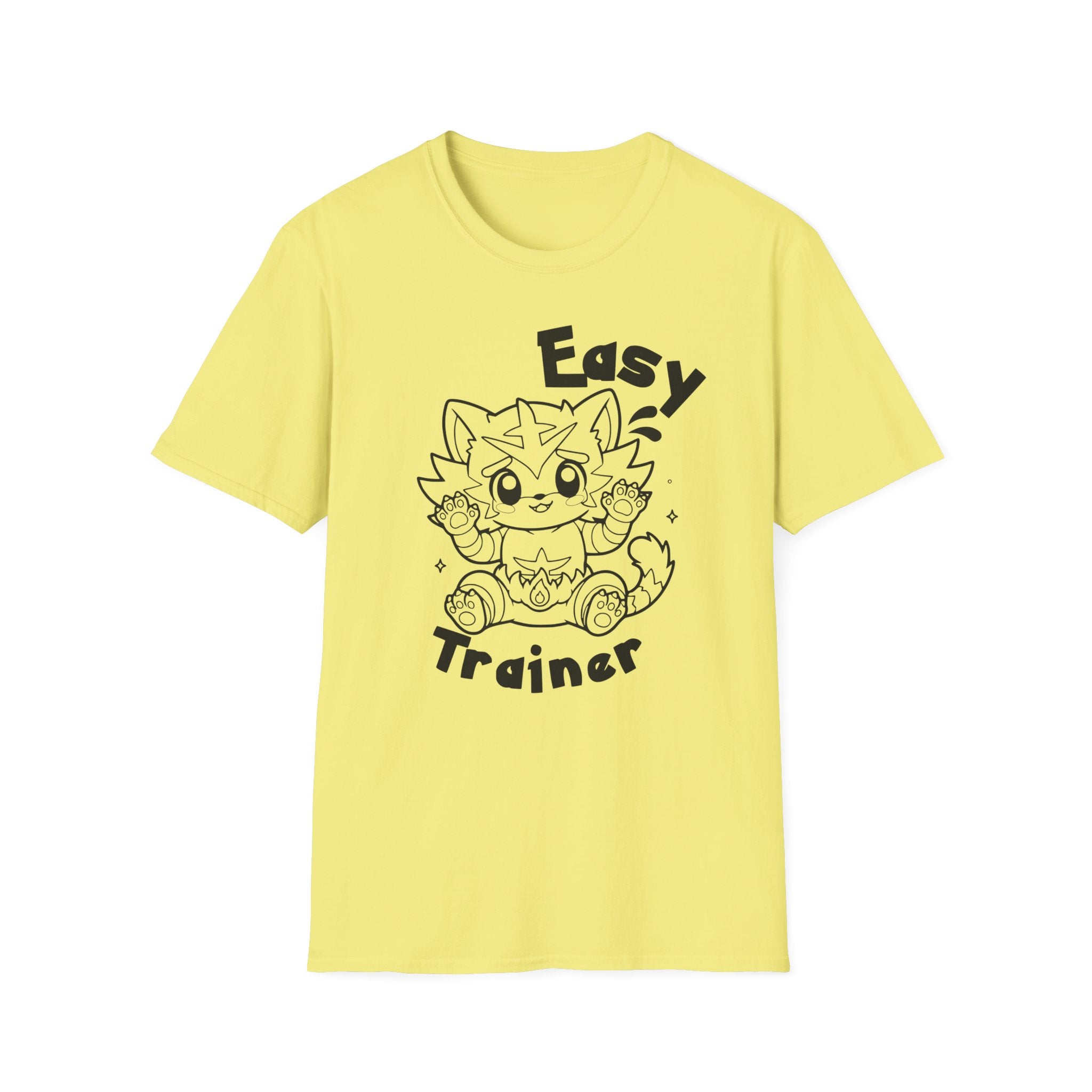 Easy Trainer T-Shirt | Cute Cartoon Easy Tiger Funny wrestling Cat Design Tee