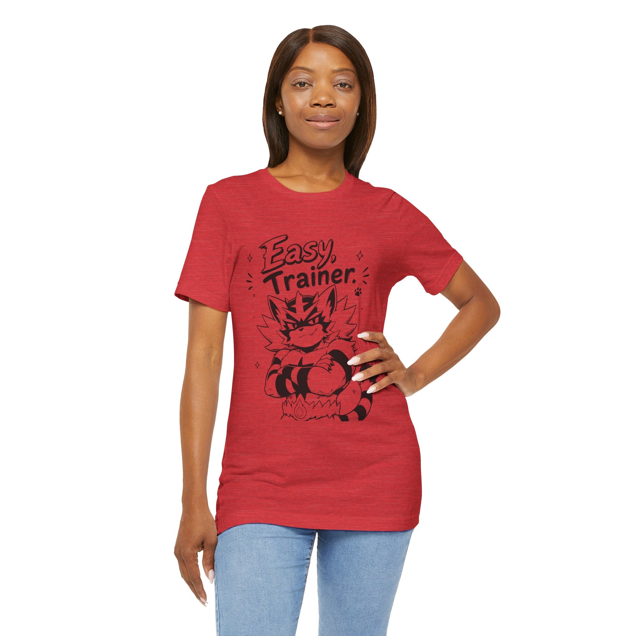 Easy Trainer Easy tiger illustration T-Shirt | cartoon wrestling funny cat graphic tee