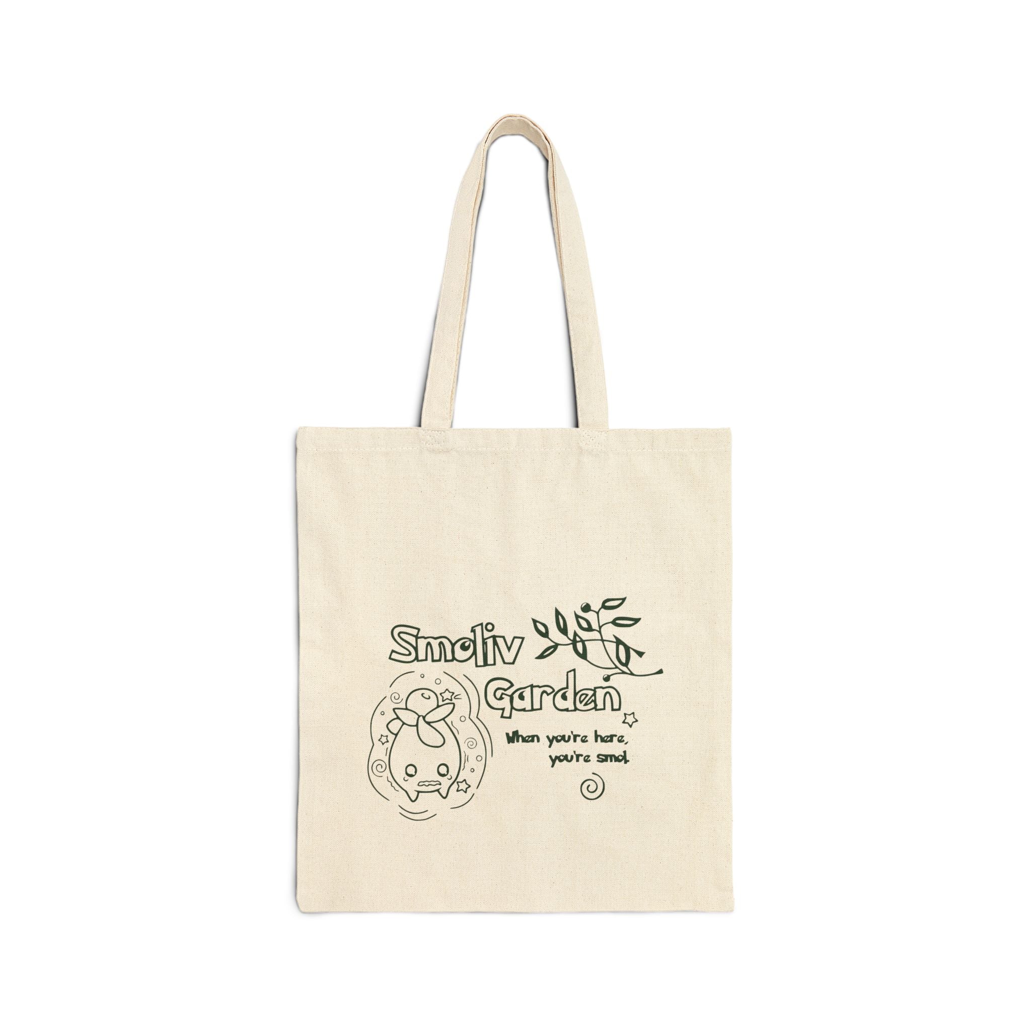 Smol Garden Tote Bag | Cute Kawaii Shopping Geek Bag | Plant Lover Gift | Cozy Gamer Gift for Women
