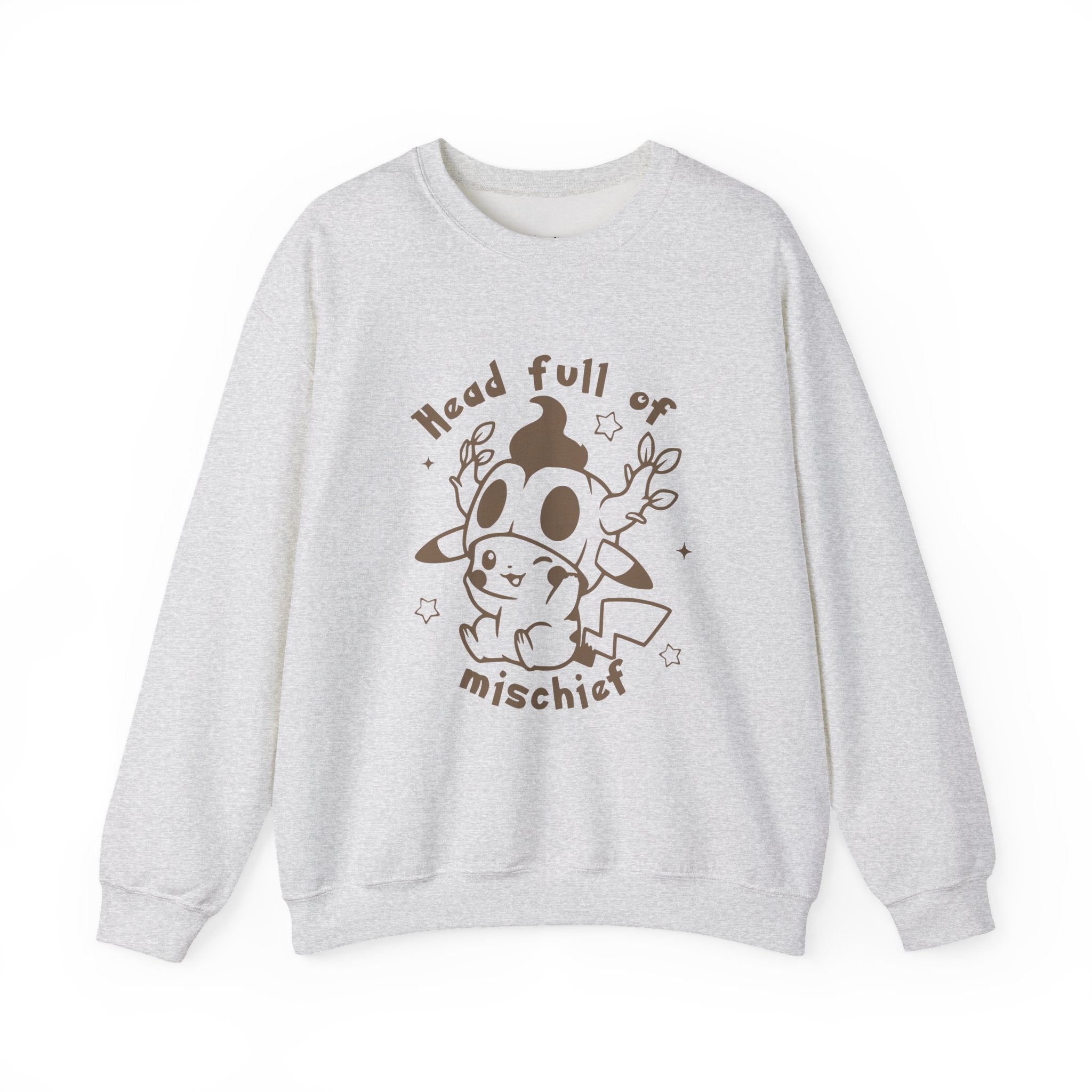 Head Full of Mischief Sweatshirt | Cute Halloween Ghost Crewneck | Cozy Fall Sweatshirt | Geek Autumn Sweater | Kawaii Spooky Apparel