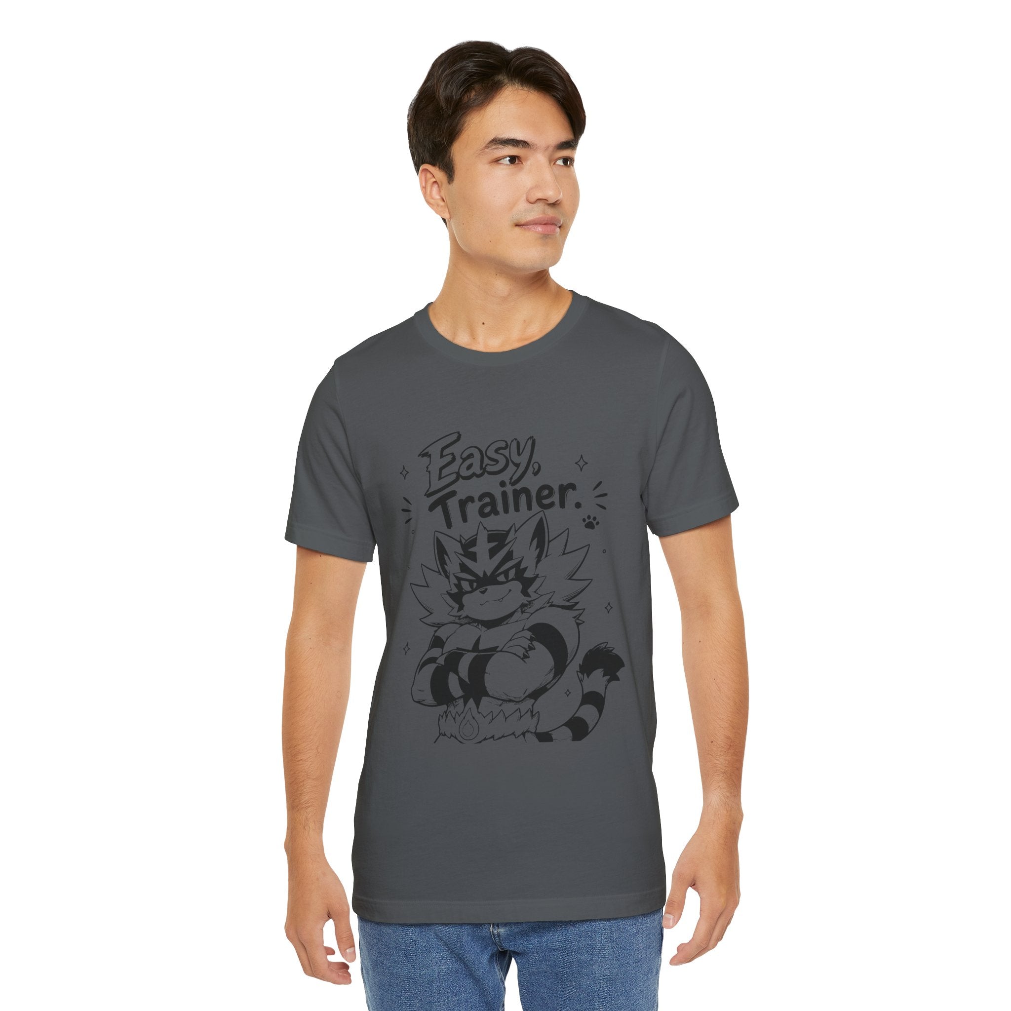 Easy Trainer Easy tiger illustration T-Shirt | cartoon wrestling funny cat graphic tee
