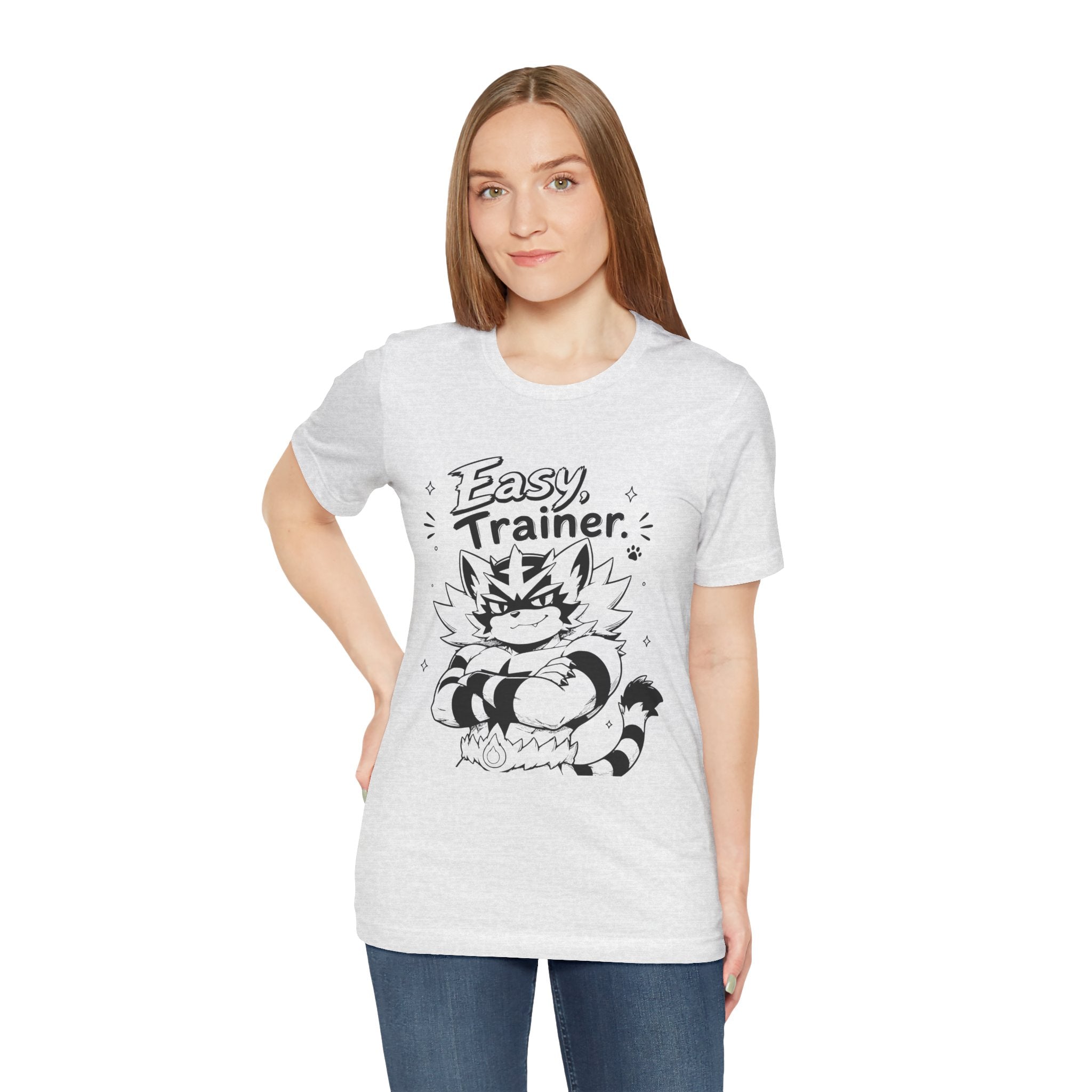 Easy Trainer Easy tiger illustration T-Shirt | cartoon wrestling funny cat graphic tee