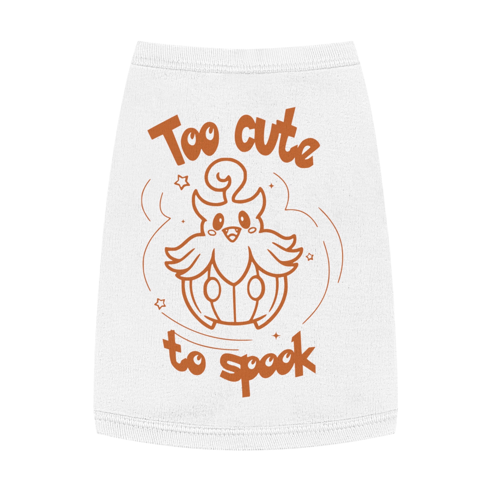 Too Cute to Spook Pet Tank | Halloween Orange Pumpkin Dog Shirt Trick or treat