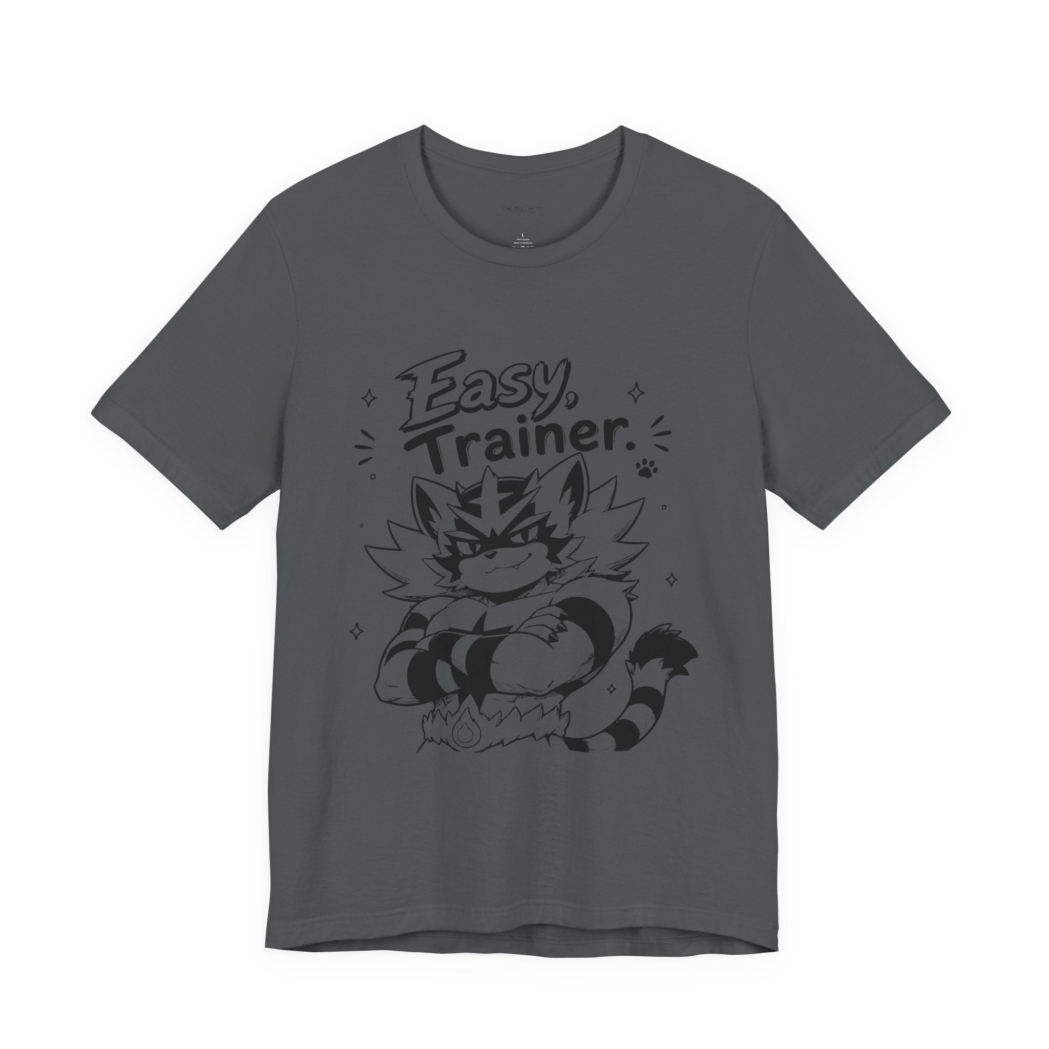 Easy Trainer Easy tiger illustration T-Shirt | cartoon wrestling funny cat graphic tee