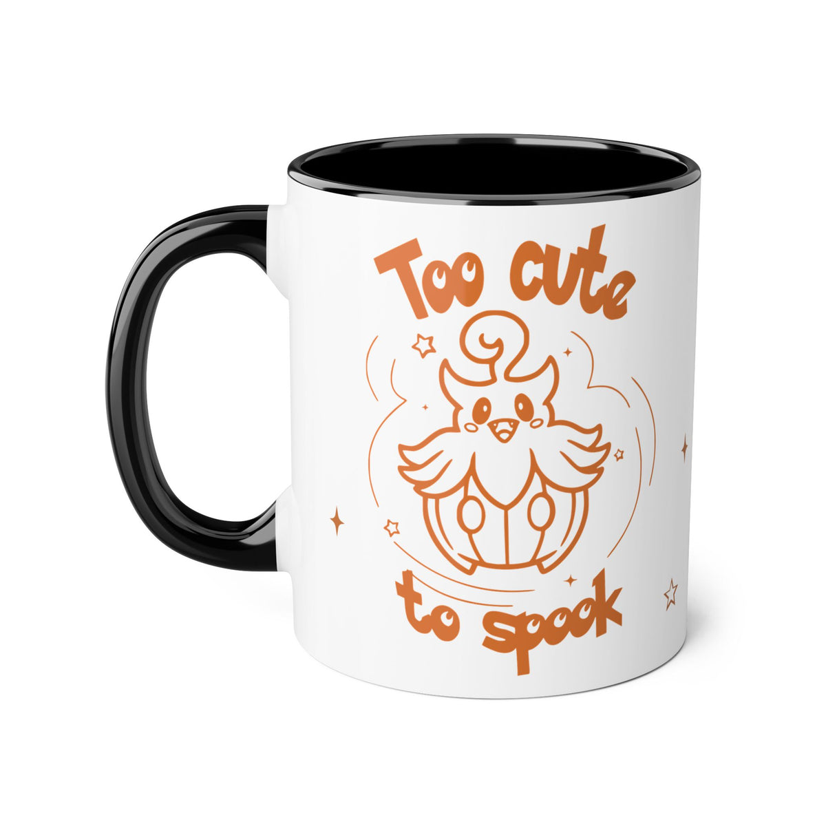 Too Cute to Spook Pumpkin Ghost Halloween Theme Coffee Tea Mug