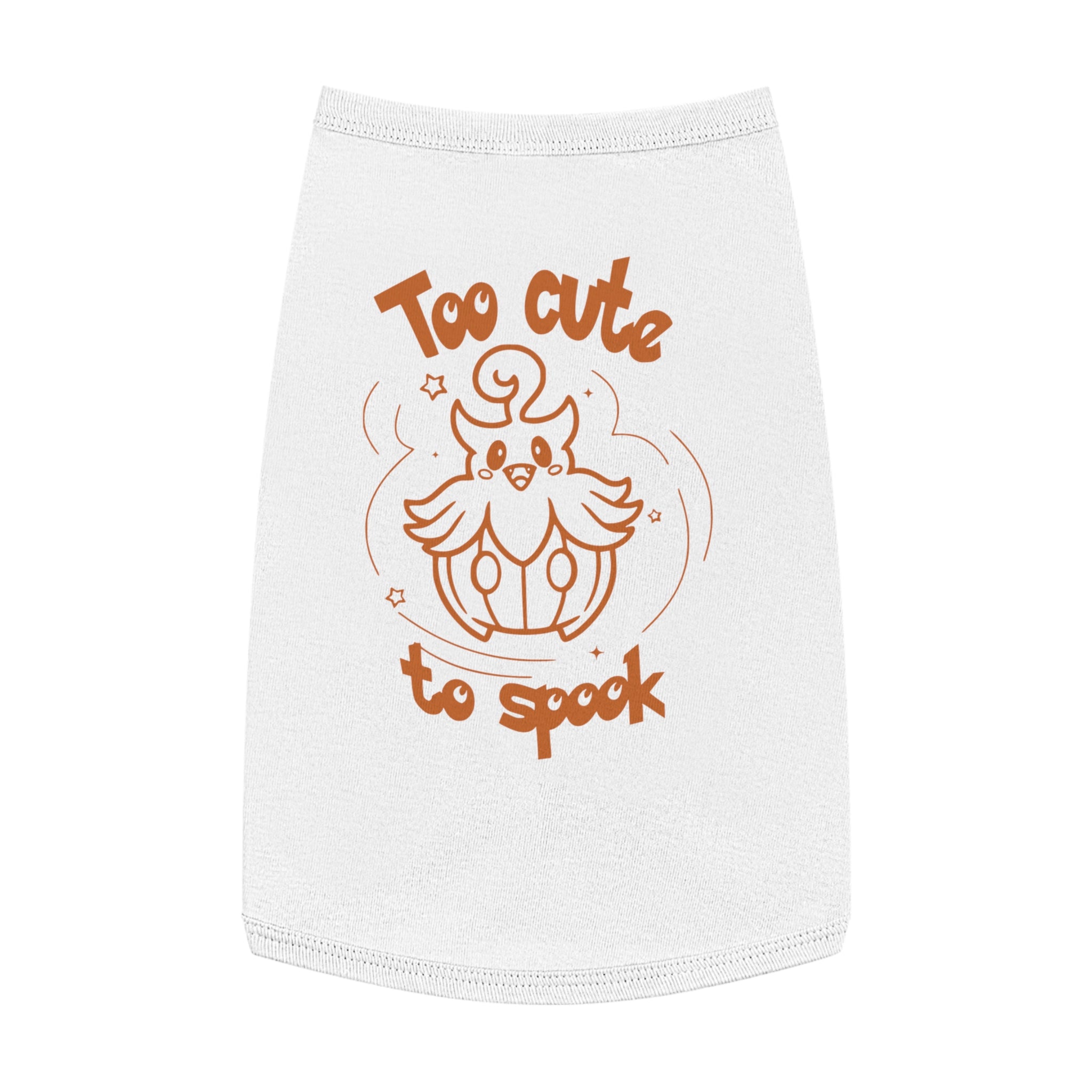 Too Cute to Spook Pet Tank | Halloween Orange Pumpkin Dog Shirt Trick or treat