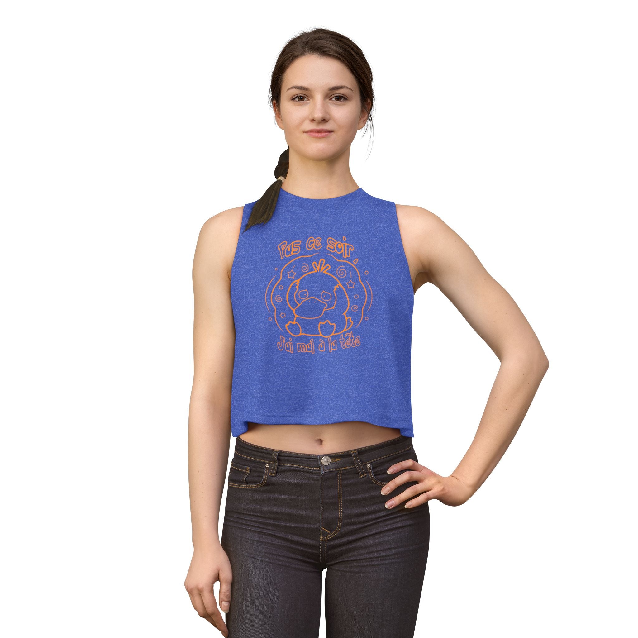 Crop Top inspiré de Psykokwak (Psyduck), Pas ce soir, j'ai mal à la tête