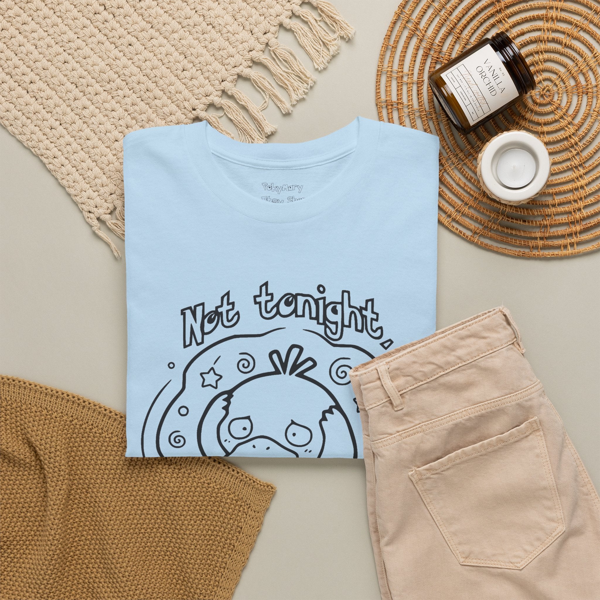 Duck Not Tonight I Have a Headache T-shirt funny kawaii duck illustration Shirt For Wife Or Girlfriend Gift