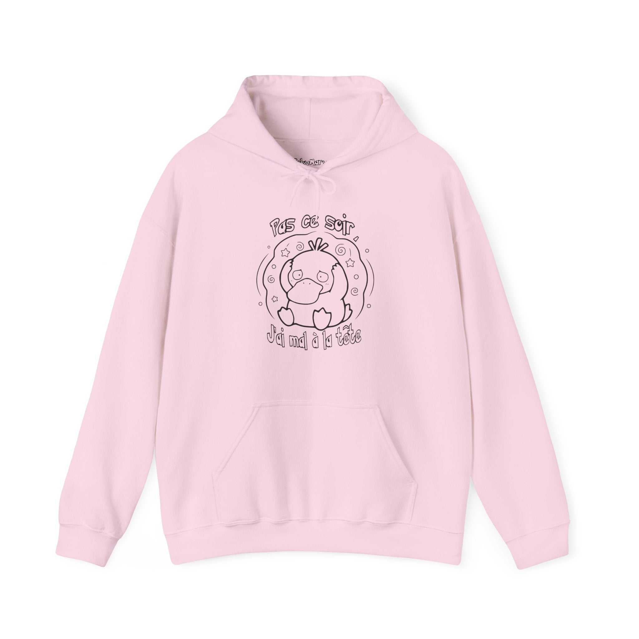 Hoodie inspiré de Psykokwak (Psyduck), Pas ce soir, j'ai mal à la tête