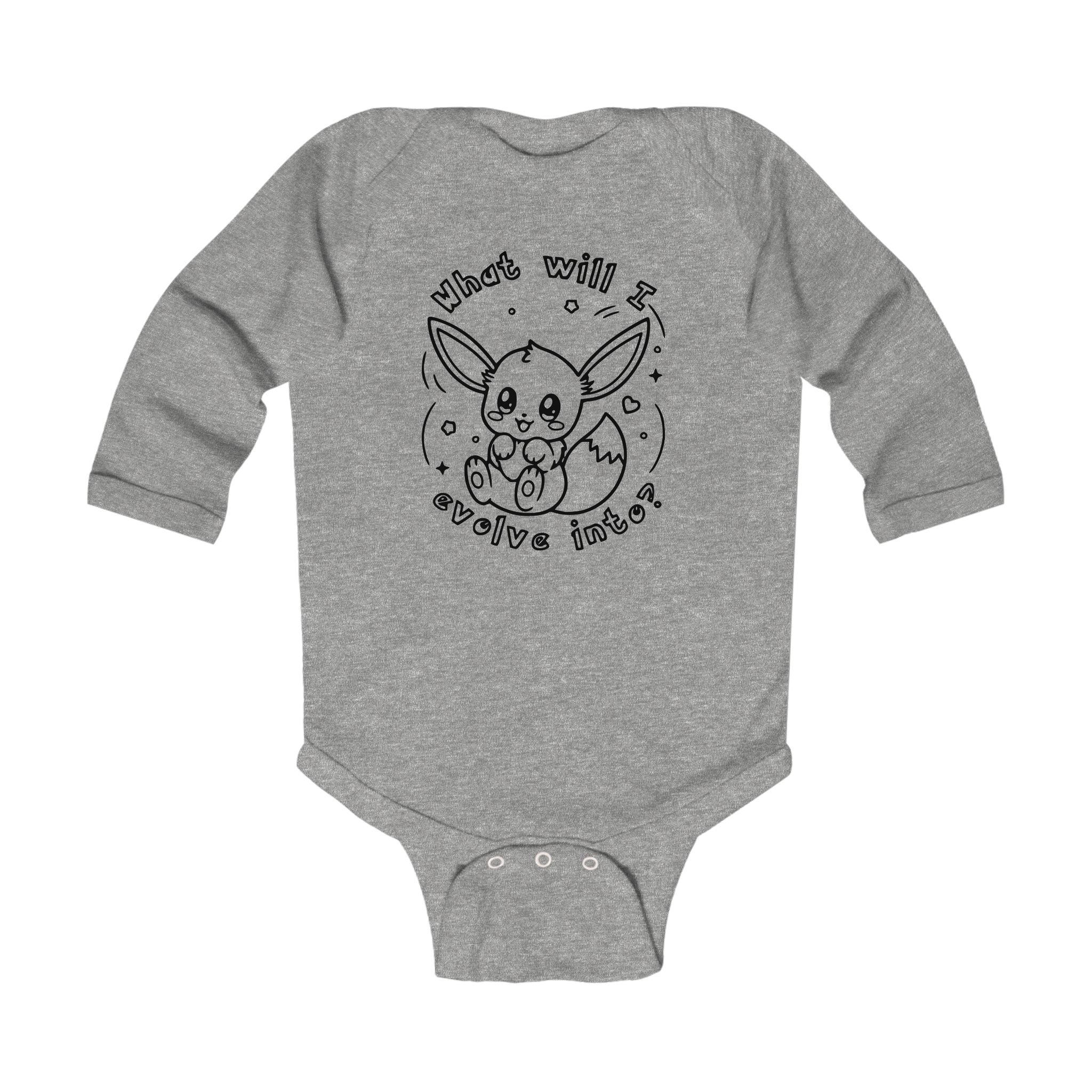 What will I evolve into? Eeveelutions infant bodysuit | Pkm Infant Long Sleeve clothing Kawaii Baby shower gift