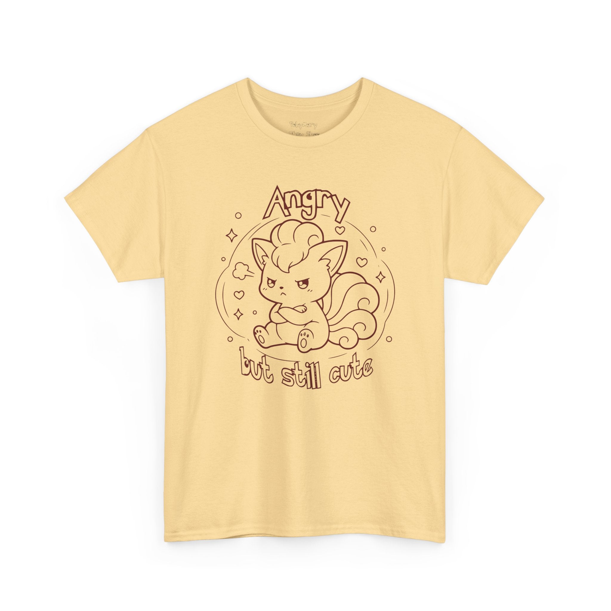 Fox Angry but still cute Grumpy Cute Fox Lady Shirt | Pouting Fox Illustration