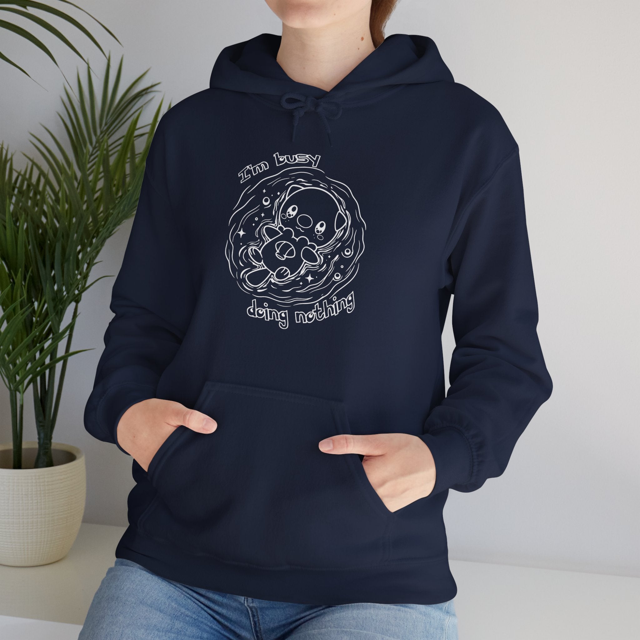 Otter Busy Doing Nothing Otter Hoodie | Cute Swimming Animal Graphic
