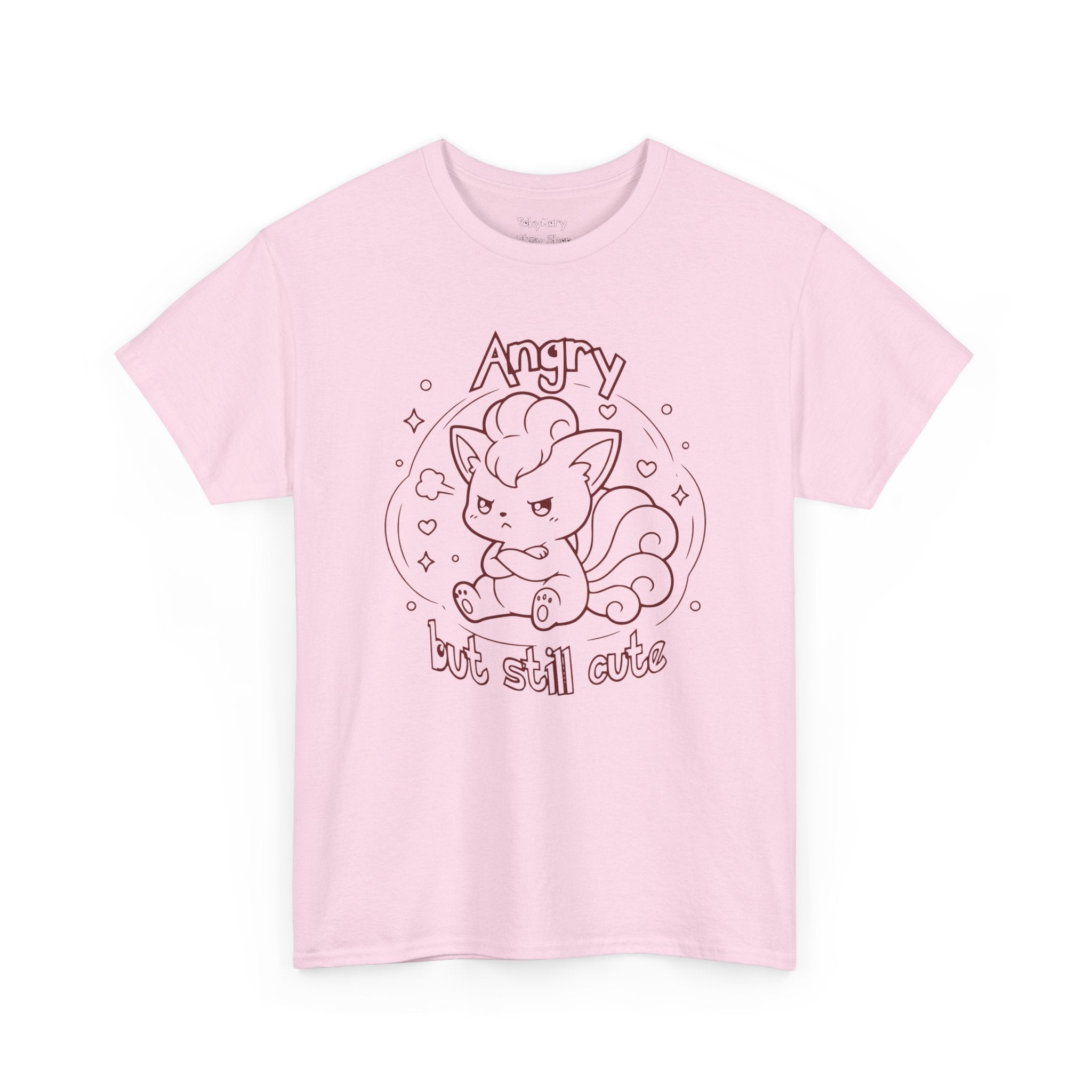 Fox Angry but still cute Grumpy Cute Fox Lady Shirt | Pouting Fox Illustration