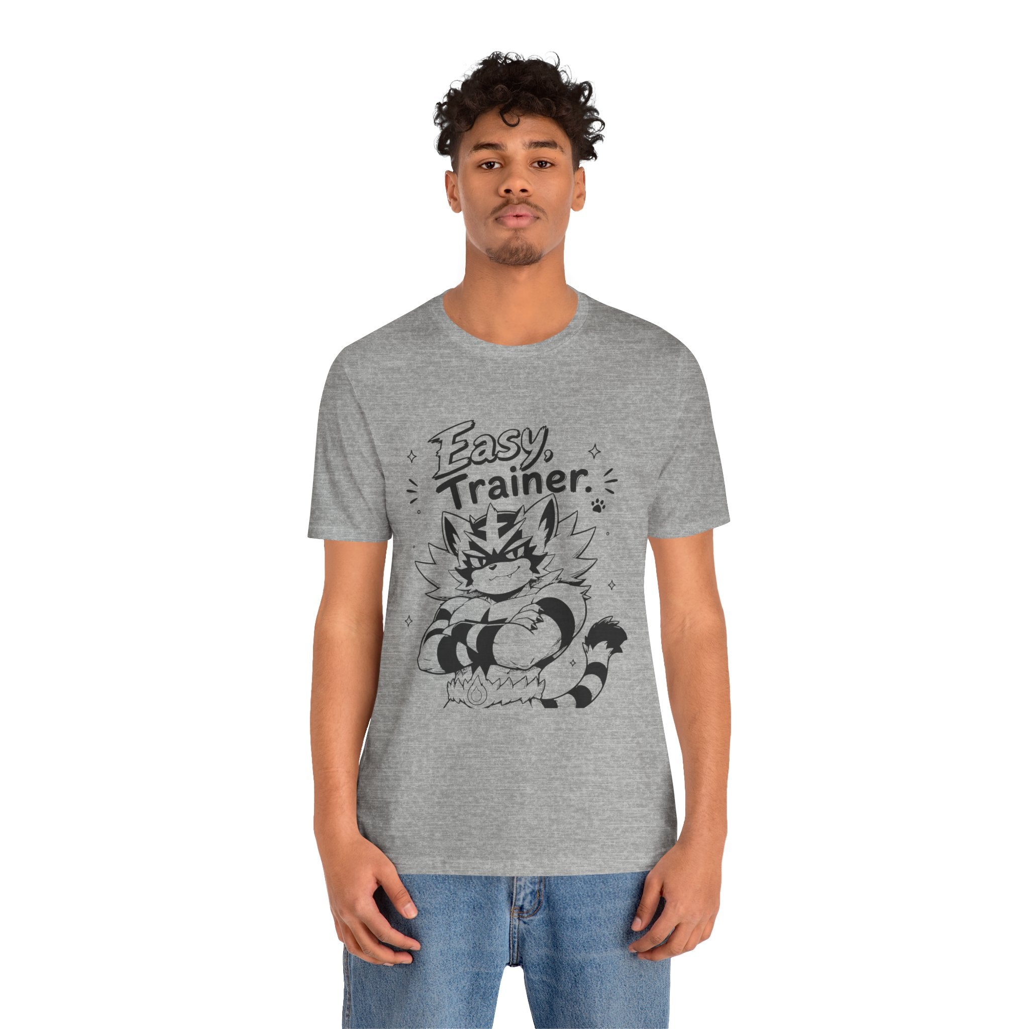 Easy Trainer Easy tiger illustration T-Shirt | cartoon wrestling funny cat graphic tee