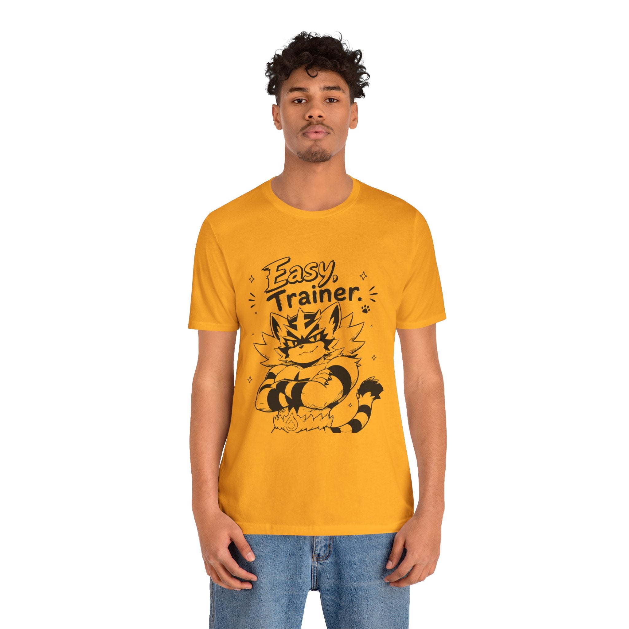 Easy Trainer Easy tiger illustration T-Shirt | cartoon wrestling funny cat graphic tee