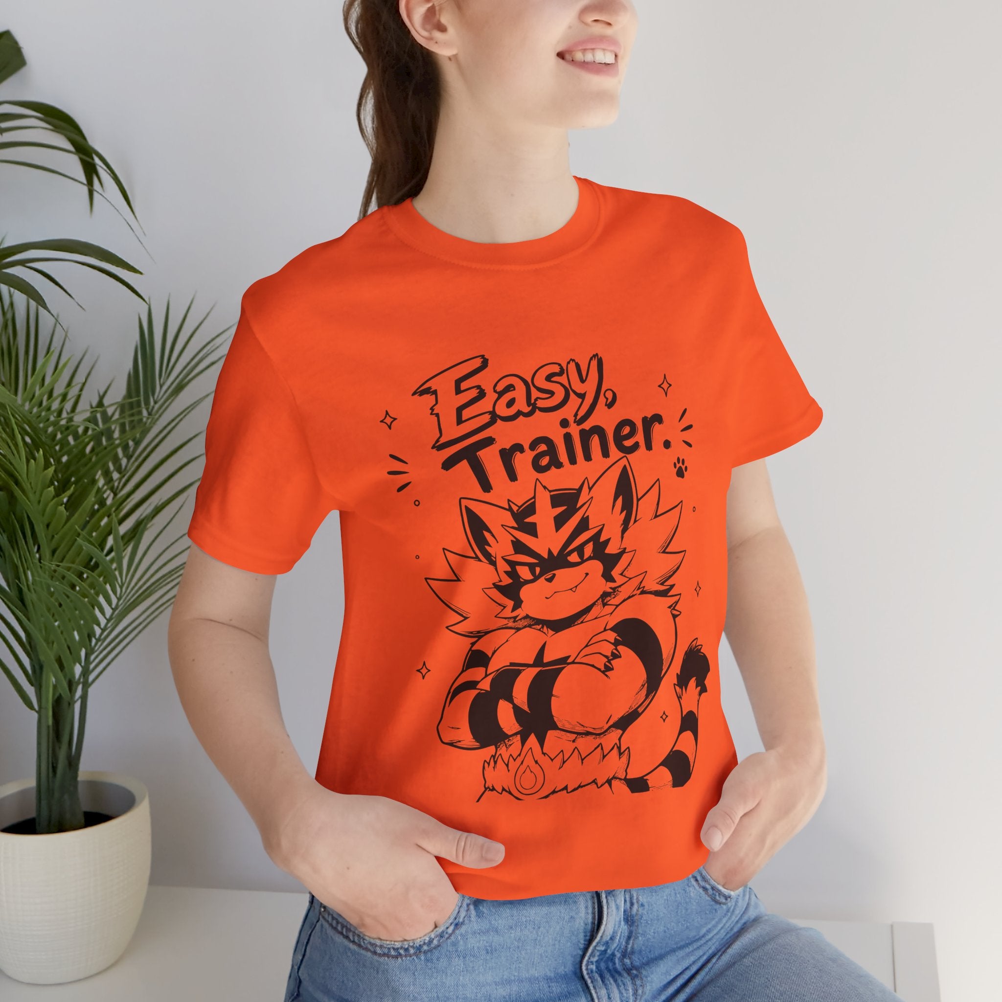 Easy Trainer Easy tiger illustration T-Shirt | cartoon wrestling funny cat graphic tee