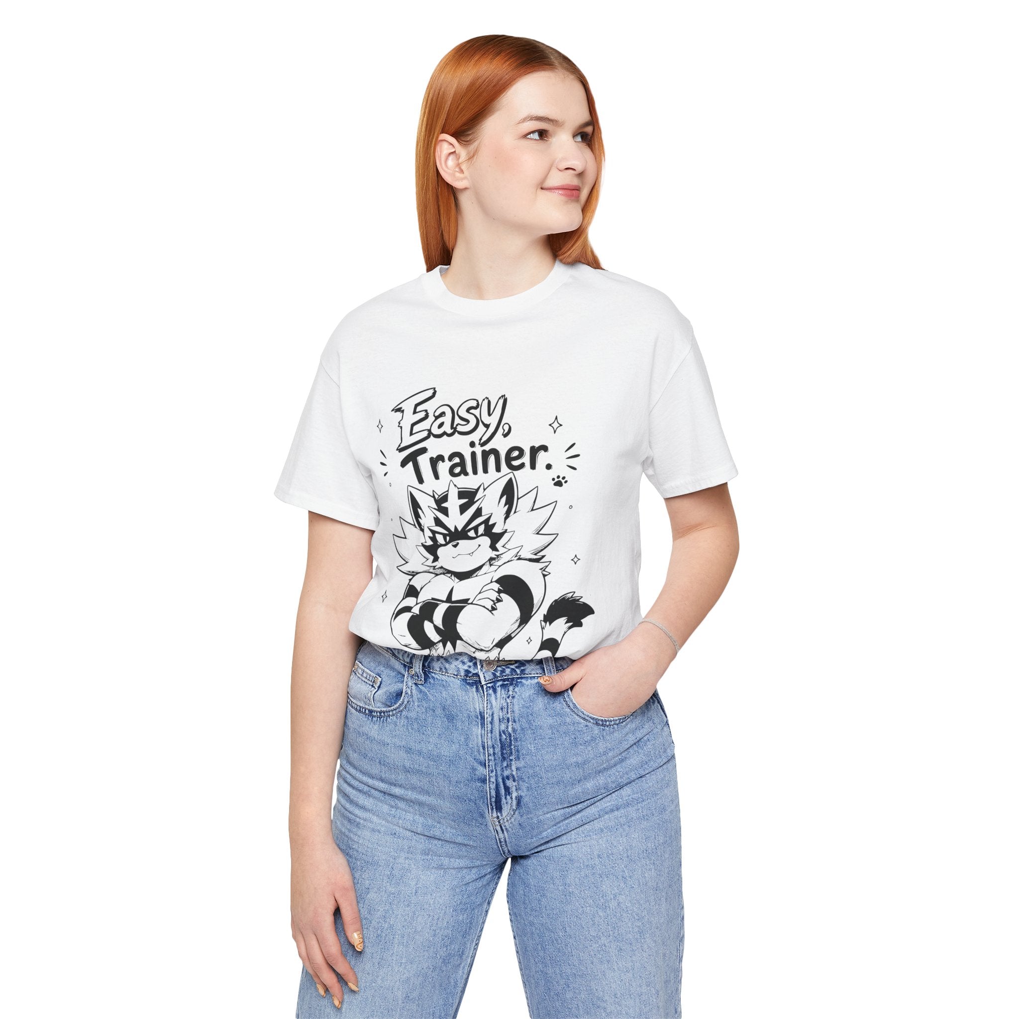 Easy Trainer Easy tiger illustration T-Shirt | cartoon wrestling funny cat graphic tee