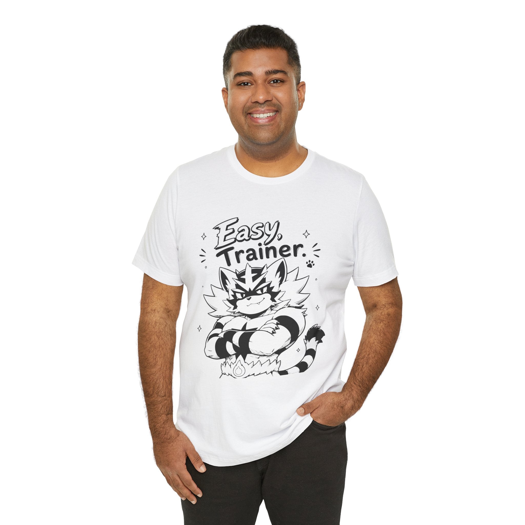 Easy Trainer Easy tiger illustration T-Shirt | cartoon wrestling funny cat graphic tee