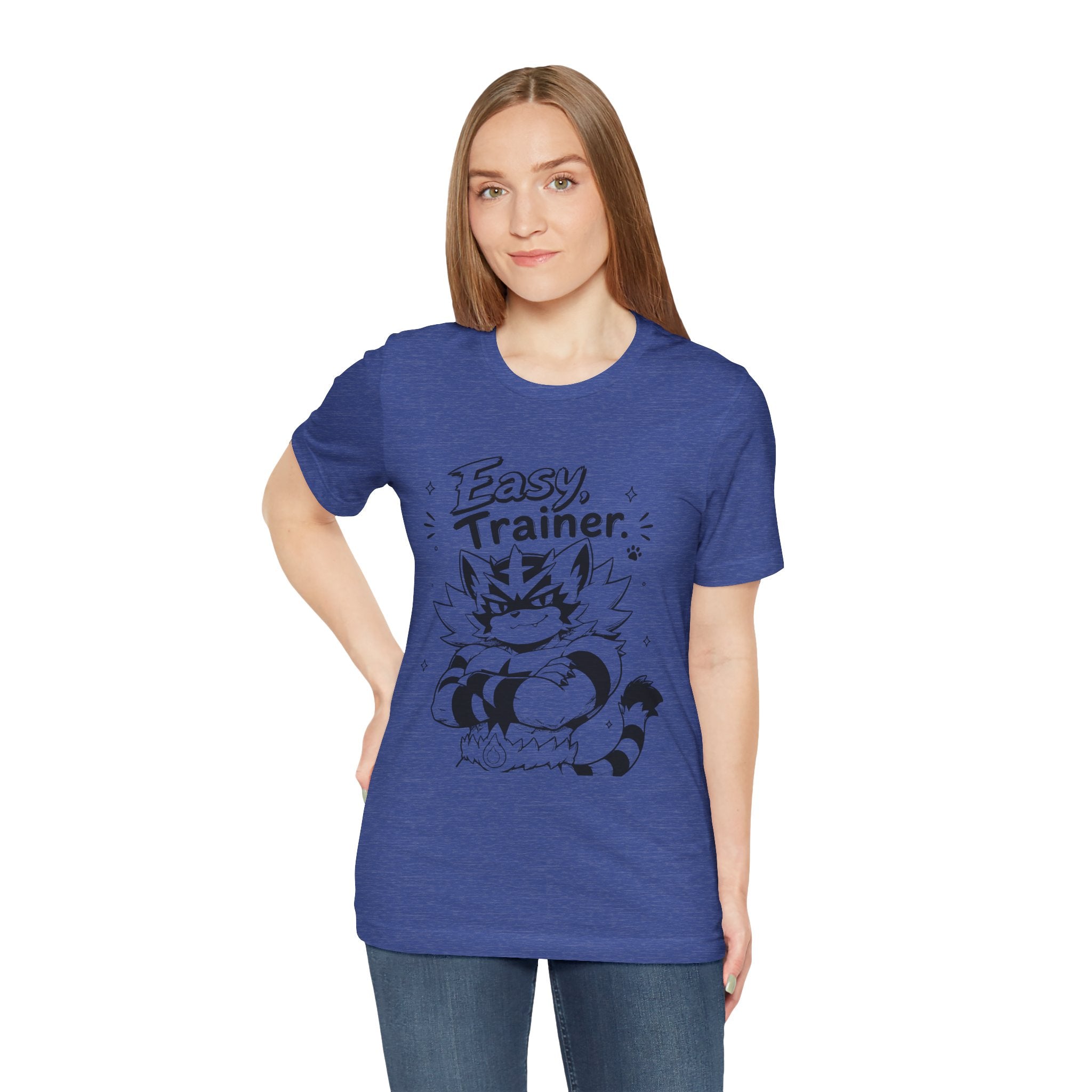 Easy Trainer Easy tiger illustration T-Shirt | cartoon wrestling funny cat graphic tee
