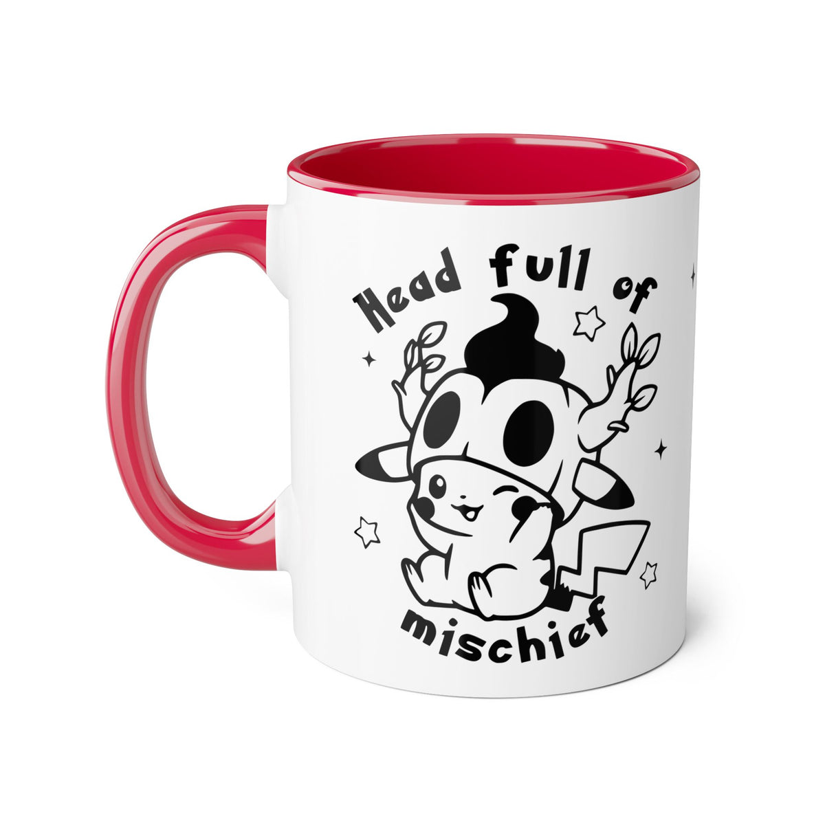 Head Full of Mischief Halloween Mug | Cute Ghost Pumpkin Coffee Cup | Kawaii Spooky Mug | Fall Coffee Lover Gift | Geek Halloween Drinkware