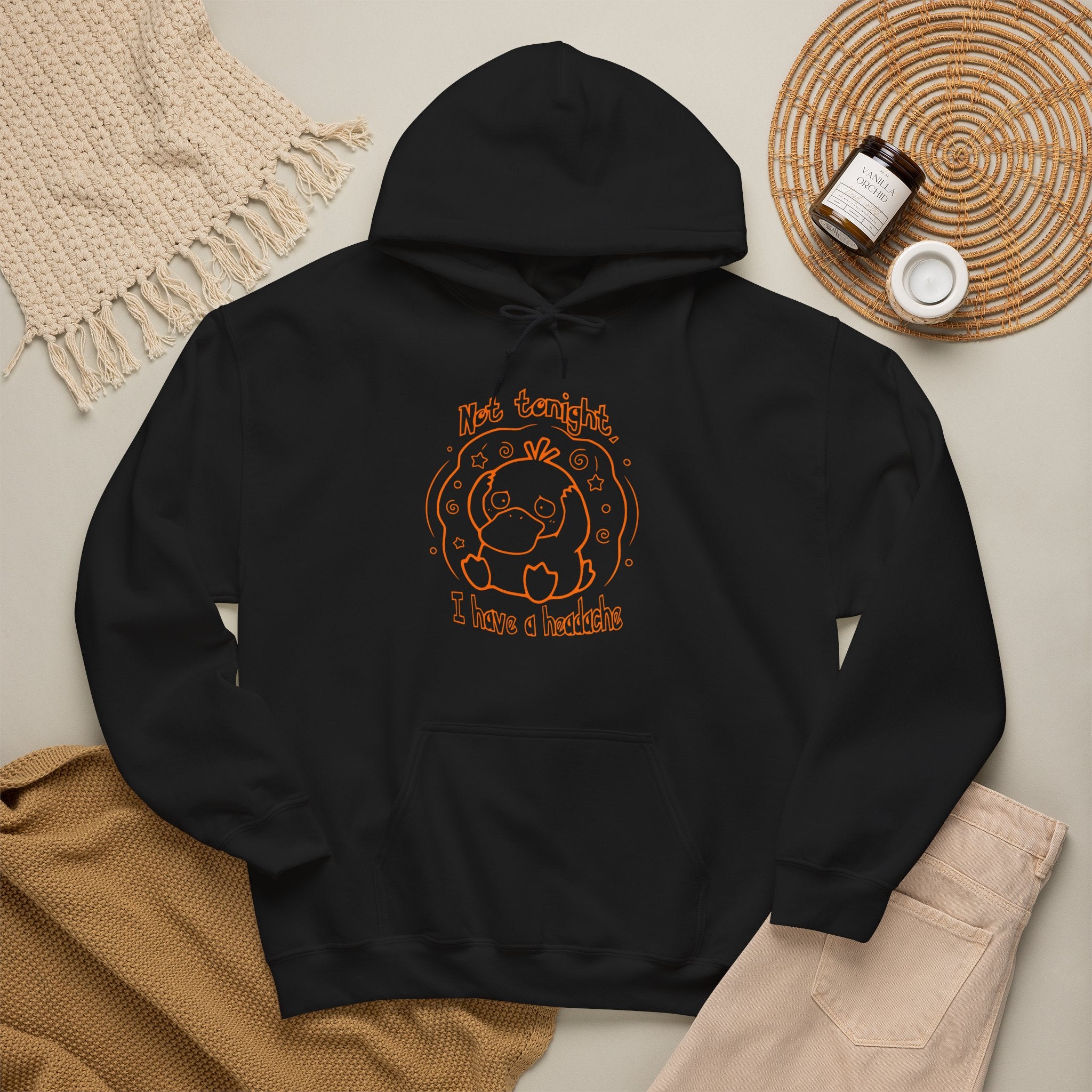Duck Not Tonight I Have A Headache Funny Duck Hoodie Sweater Cute Animal Wife Girlfriend Gift Sweatshirt