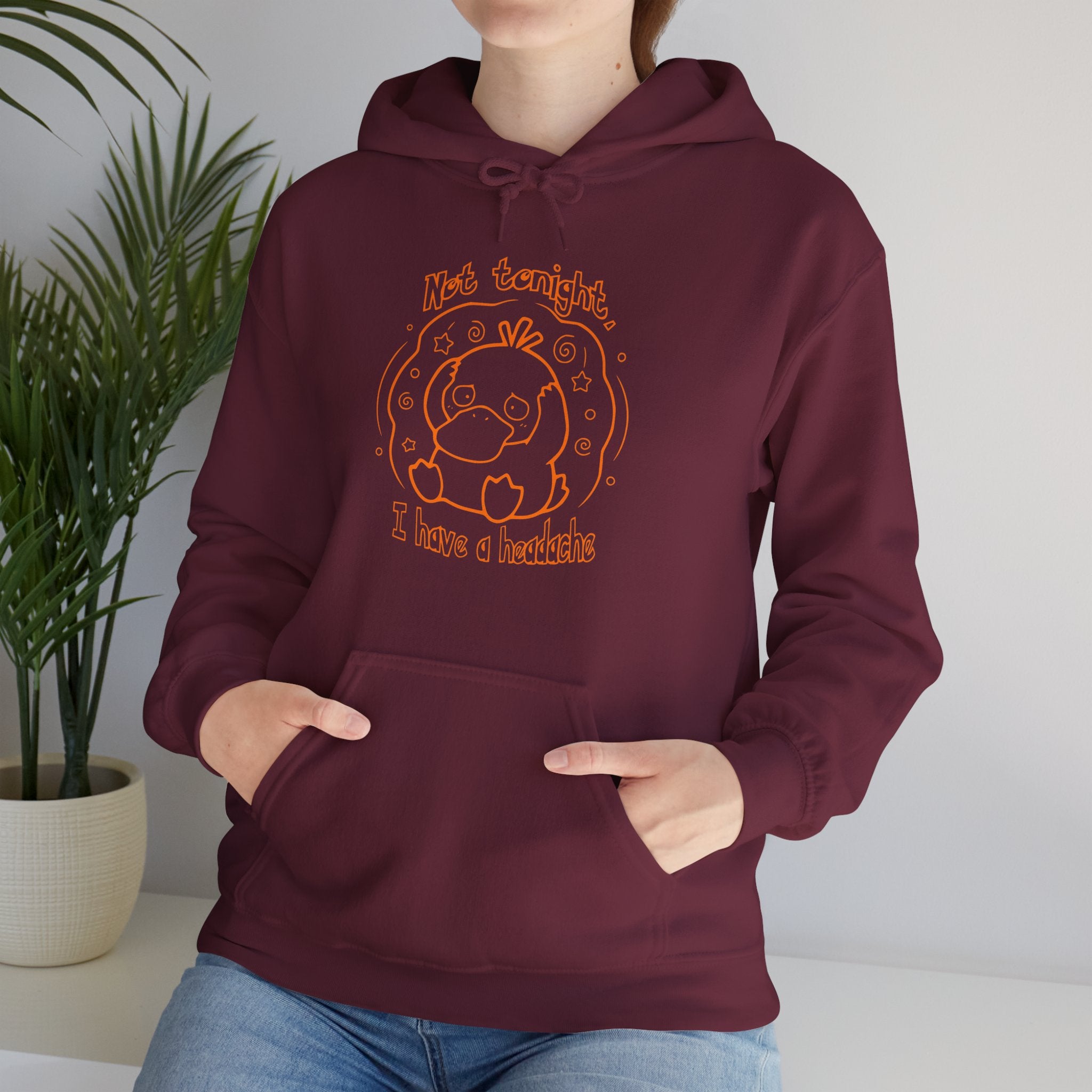 Duck Not Tonight I Have A Headache Funny Duck Hoodie Sweater Cute Animal Wife Girlfriend Gift Sweatshirt