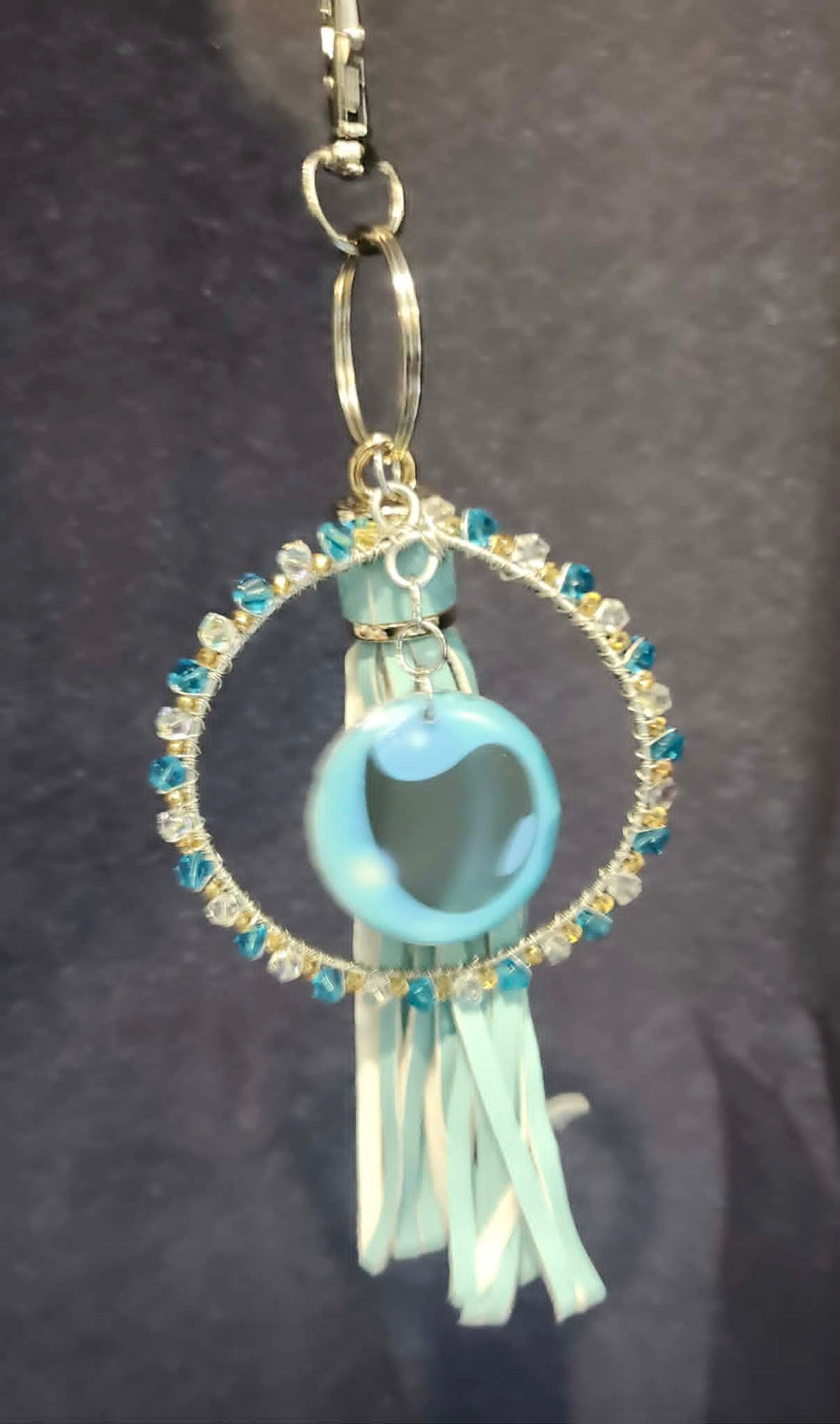 Oshawott Wave Charm – Handmade Pokémon-Inspired Bag Charm, Keychain & Car Accessory