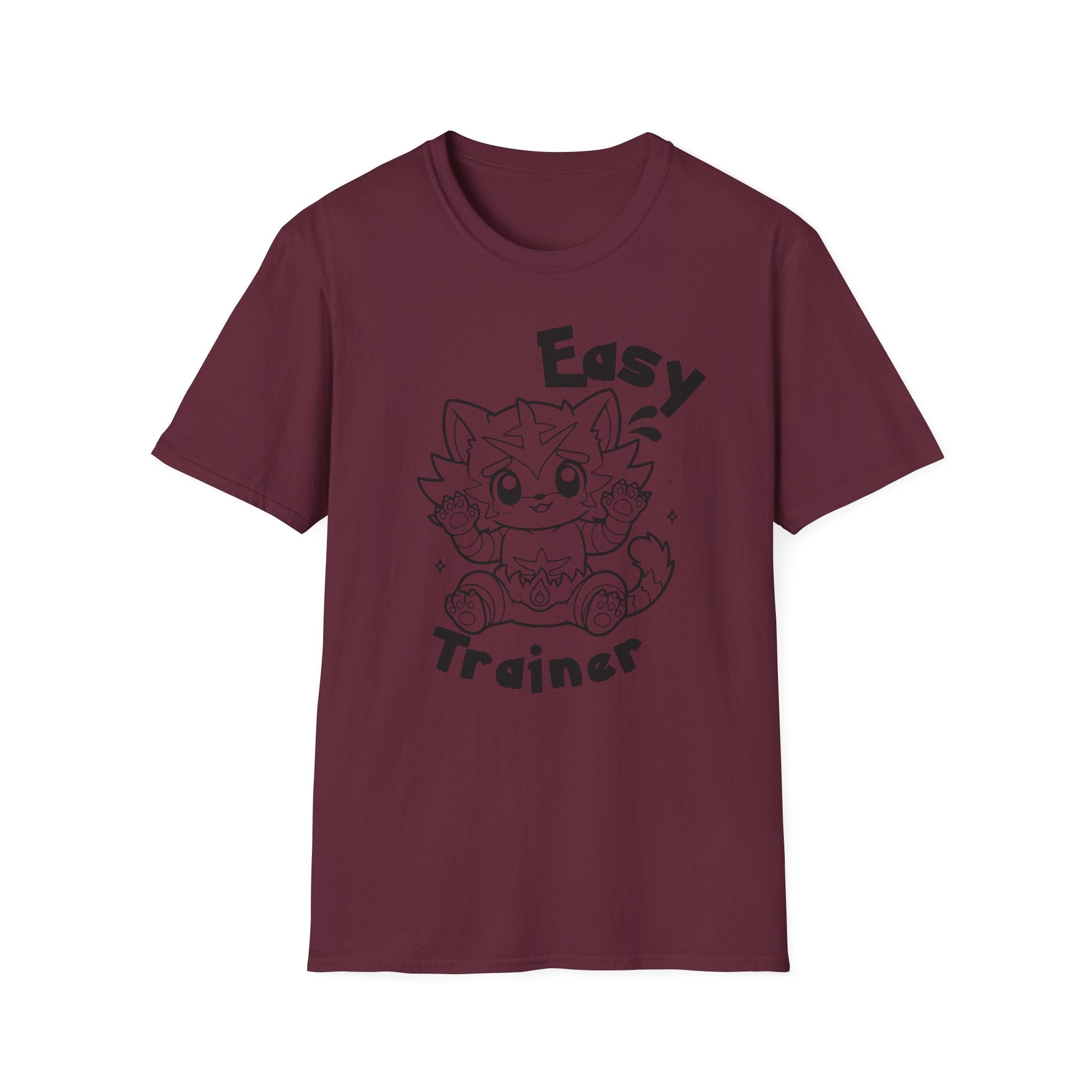 Easy Trainer T-Shirt | Cute Cartoon Easy Tiger Funny wrestling Cat Design Tee