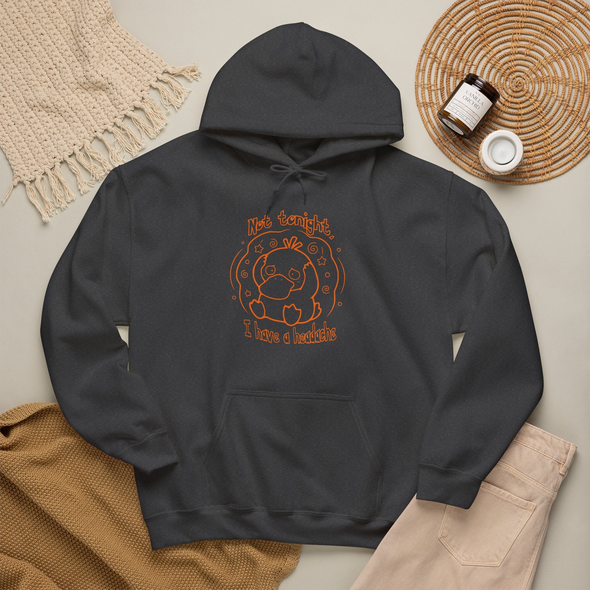 Duck Not Tonight I Have A Headache Funny Duck Hoodie Sweater Cute Animal Wife Girlfriend Gift Sweatshirt