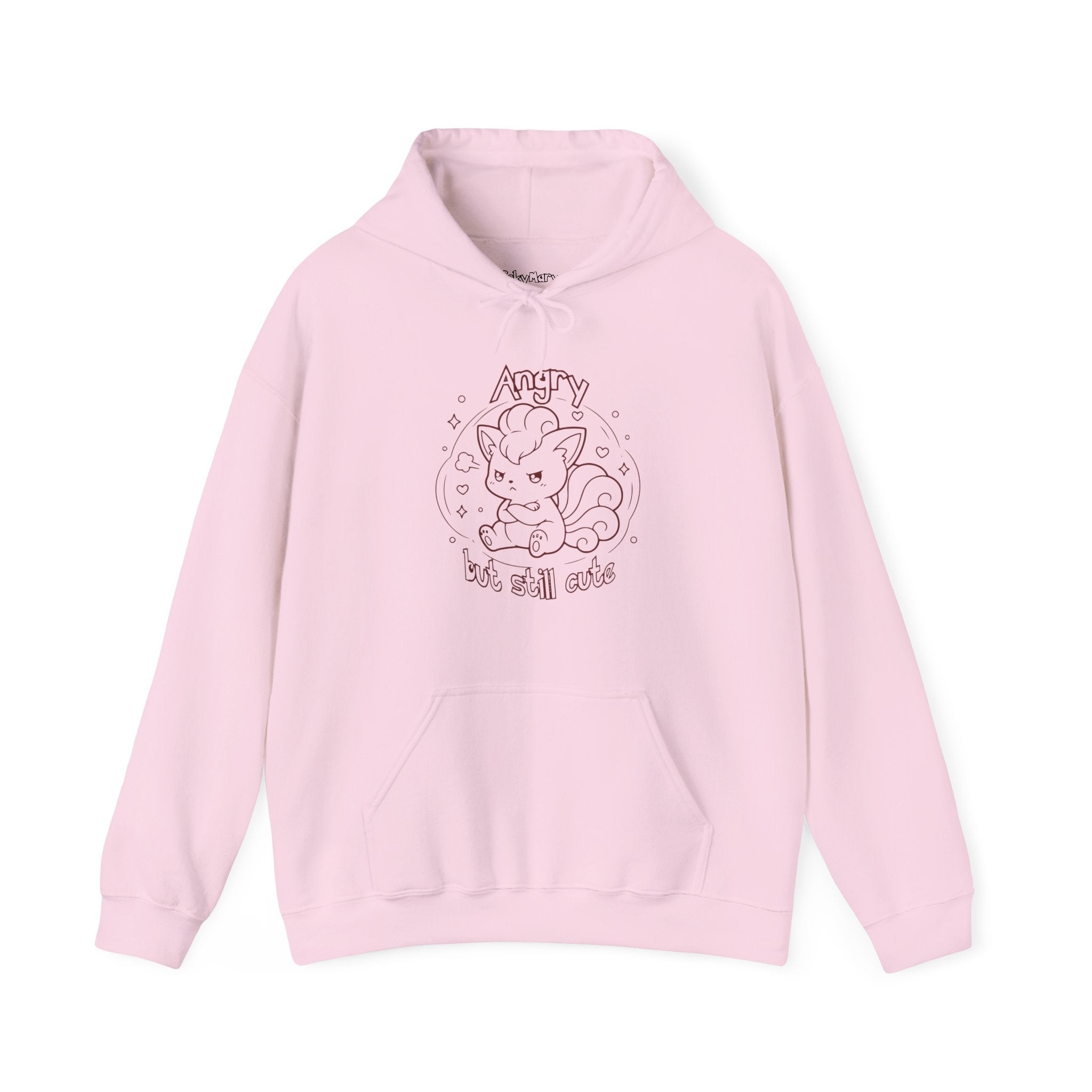 Fox Angry but still cute Grumpy Cute Fox Lady hoodie | Pouting Fox Illustration