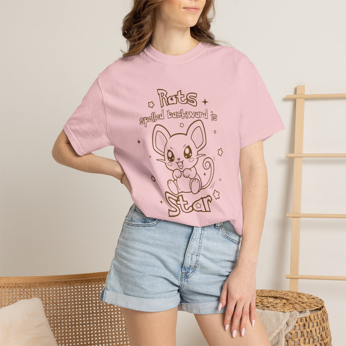 Rats spelled backward is star t-shirt cute Pkm rat animal design tee shirt