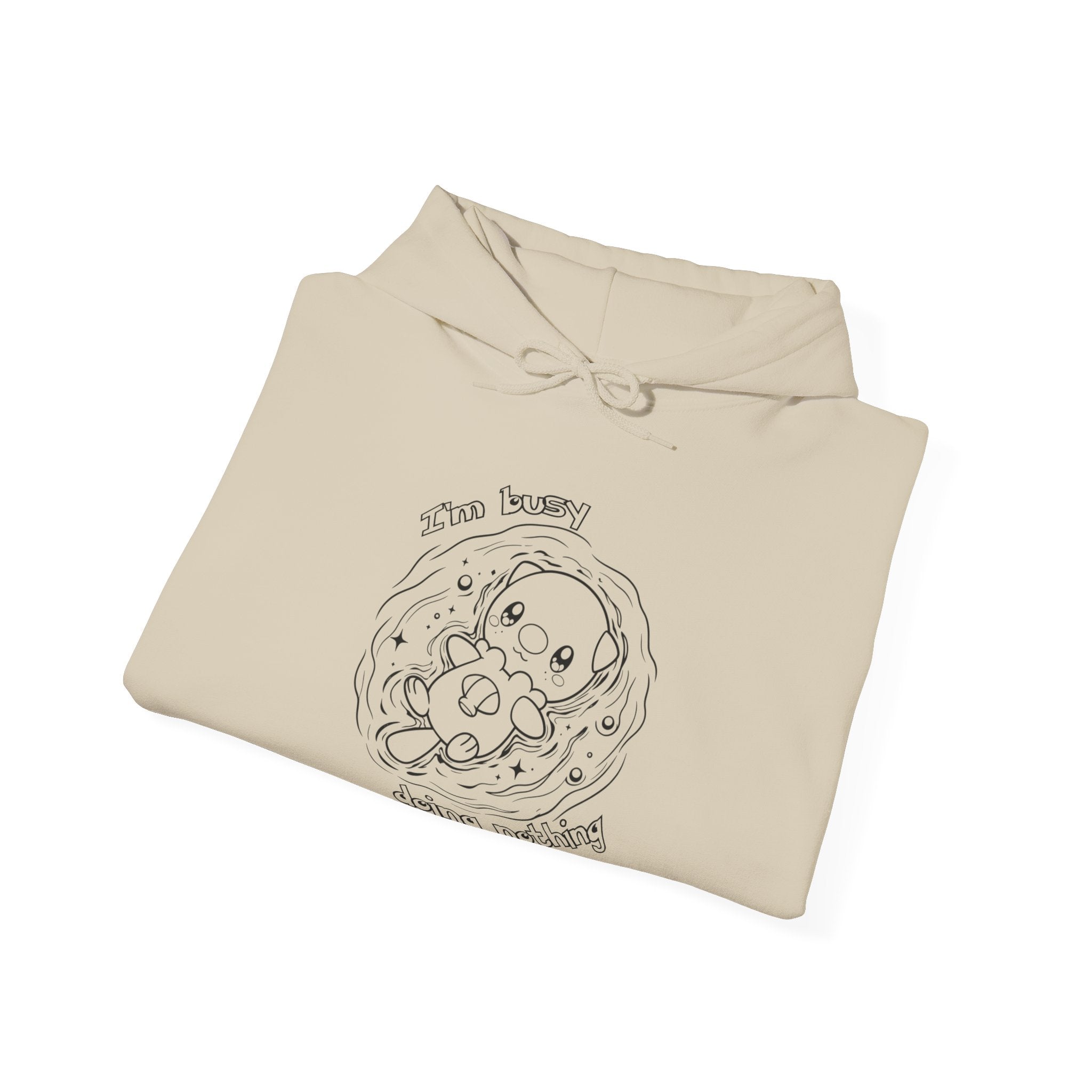 Otter Busy Doing Nothing Otter Hoodie | Cute Swimming Animal Graphic