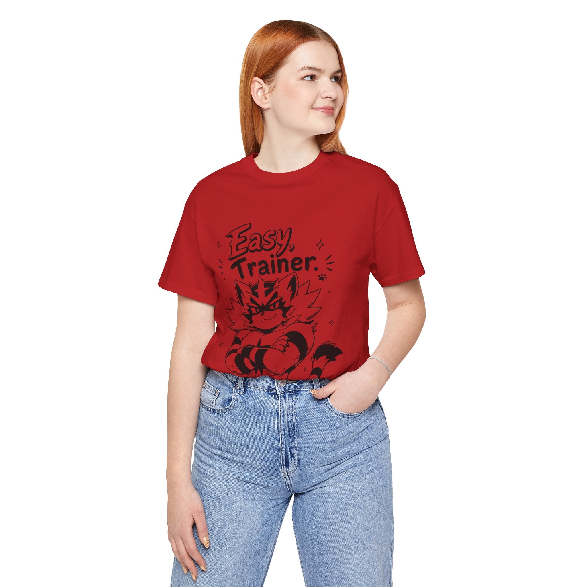Easy Trainer Easy tiger illustration T-Shirt | cartoon wrestling funny cat graphic tee