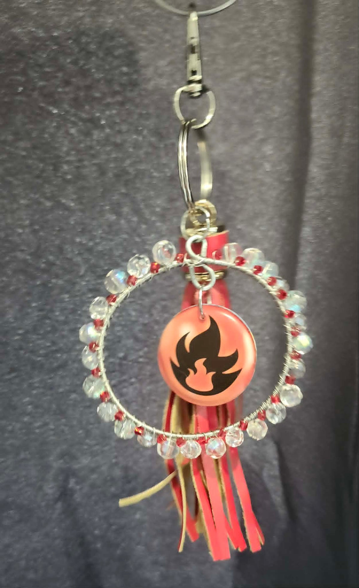 Scorbunny Sprint Charm – Handmade Pokémon-Inspired Bag Charm, Keychain & Car Accessory