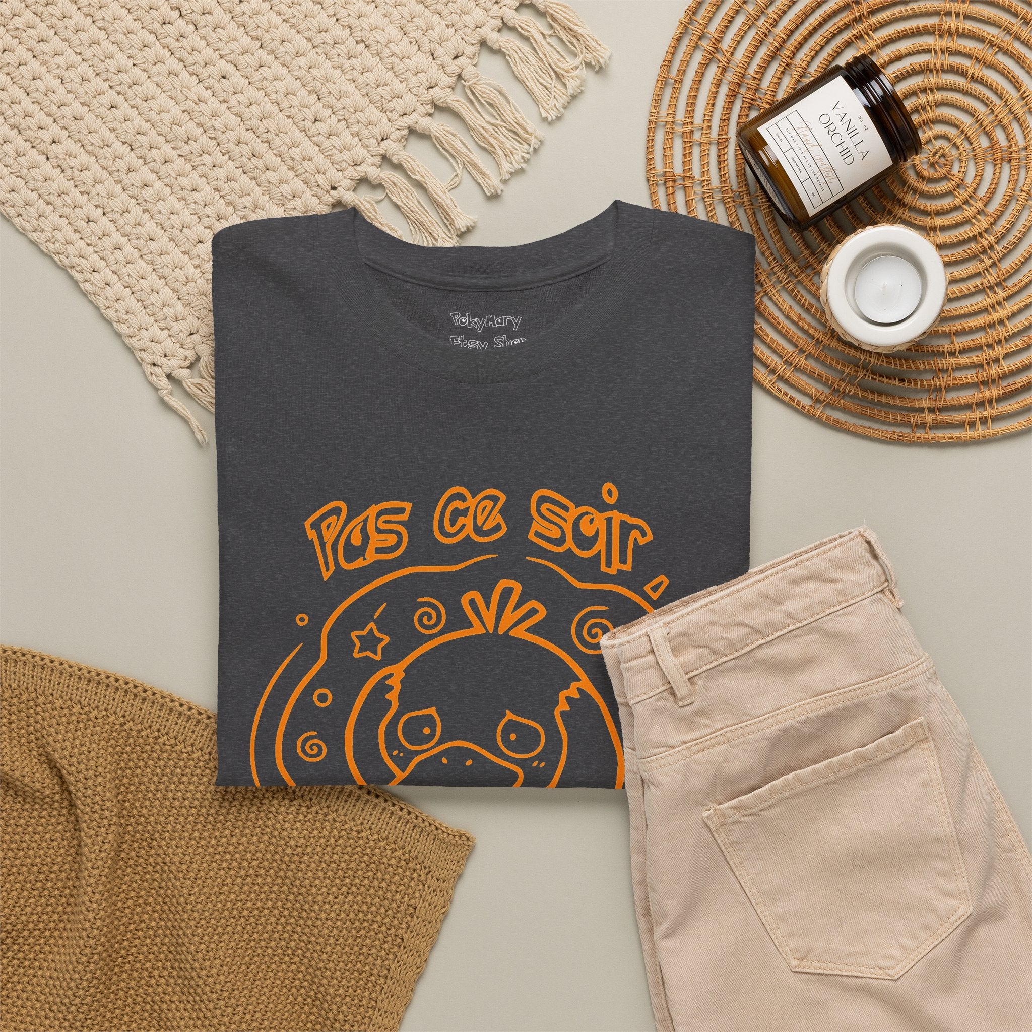 T-shirt inspiré de Psykokwak (Psyduck), Pas ce soir, j'ai mal à la tête