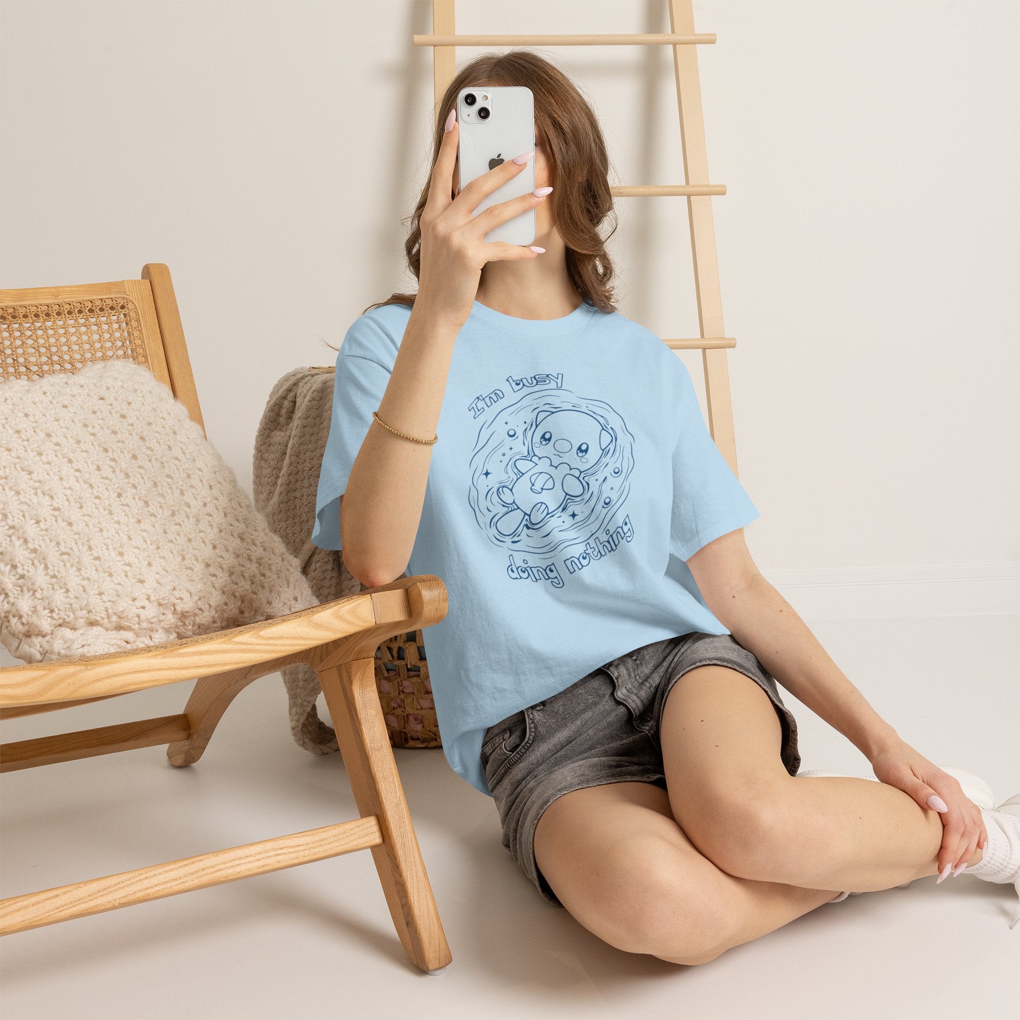 Otter Busy Doing Nothing Funny Quote T-Shirt Cute Otter Swimming Adorable Animal