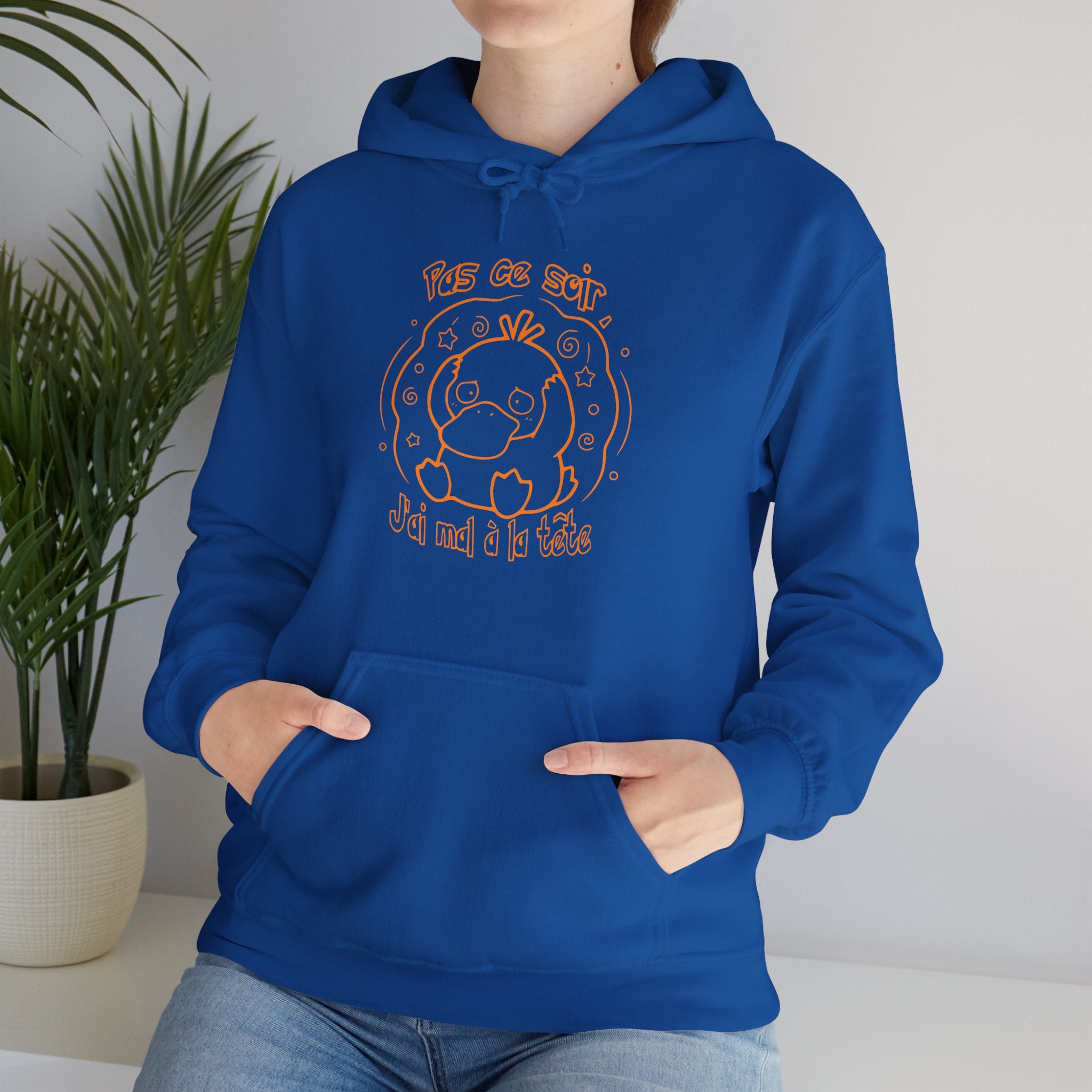 Hoodie inspiré de Psykokwak (Psyduck), Pas ce soir, j'ai mal à la tête