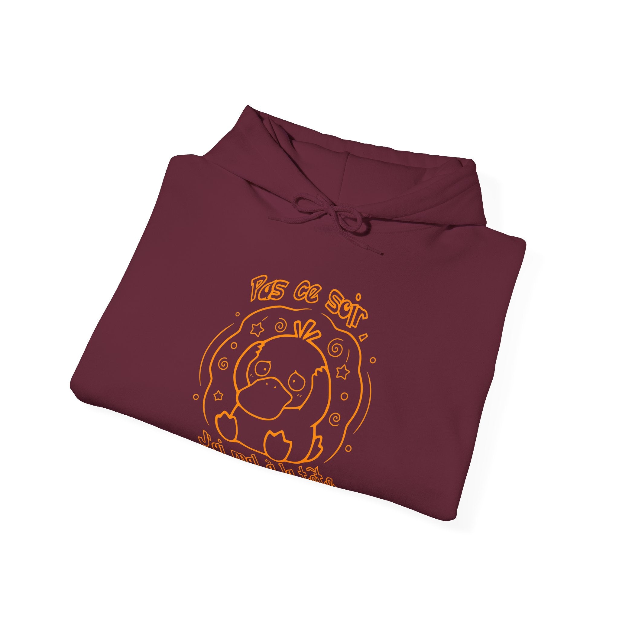 Hoodie inspiré de Psykokwak (Psyduck), Pas ce soir, j'ai mal à la tête