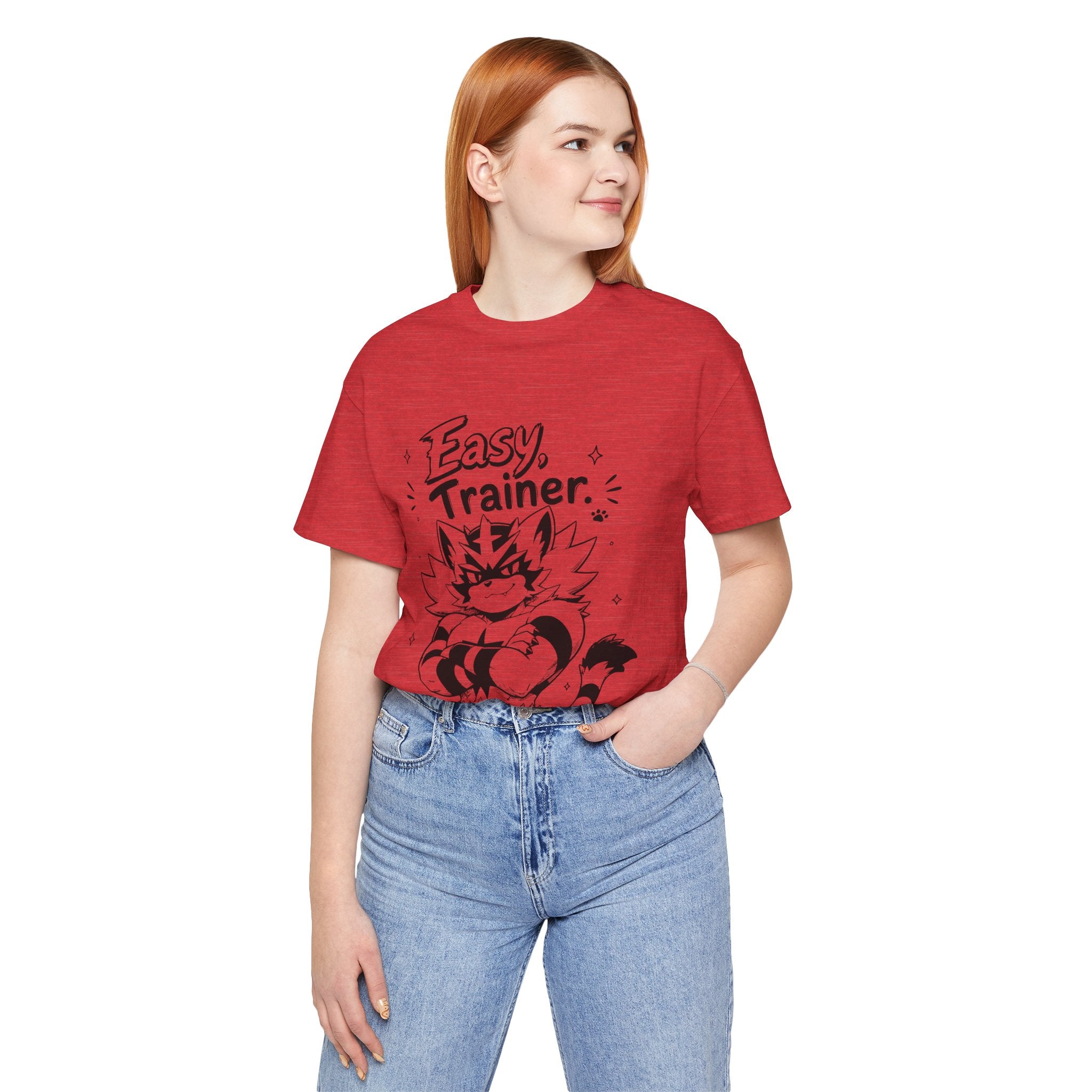 Easy Trainer Easy tiger illustration T-Shirt | cartoon wrestling funny cat graphic tee
