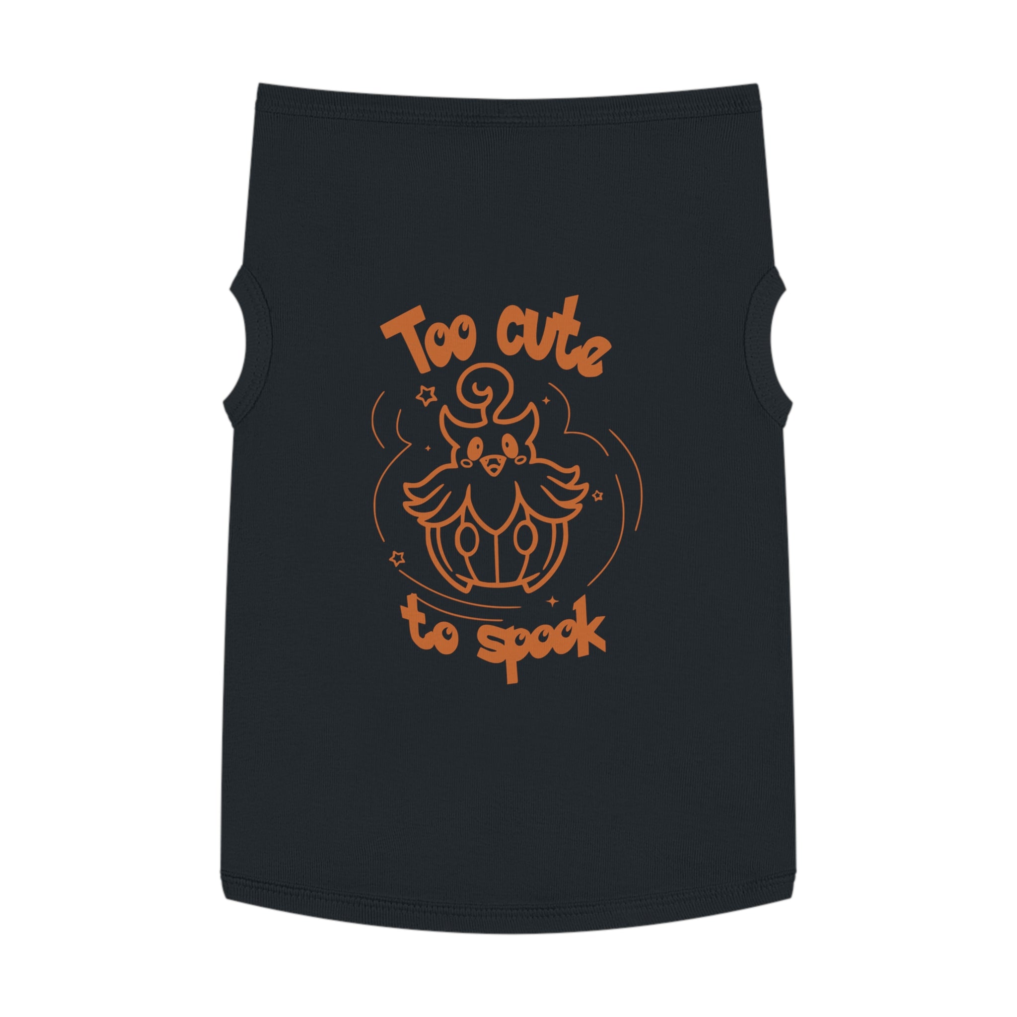 Too Cute to Spook Pet Tank | Halloween Orange Pumpkin Dog Shirt Trick or treat