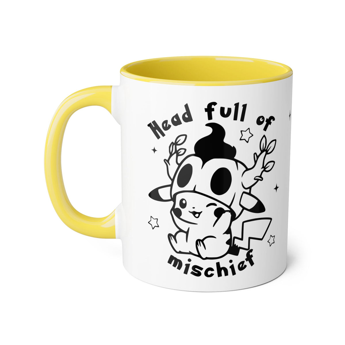 Head Full of Mischief Halloween Mug | Cute Ghost Pumpkin Coffee Cup | Kawaii Spooky Mug | Fall Coffee Lover Gift | Geek Halloween Drinkware