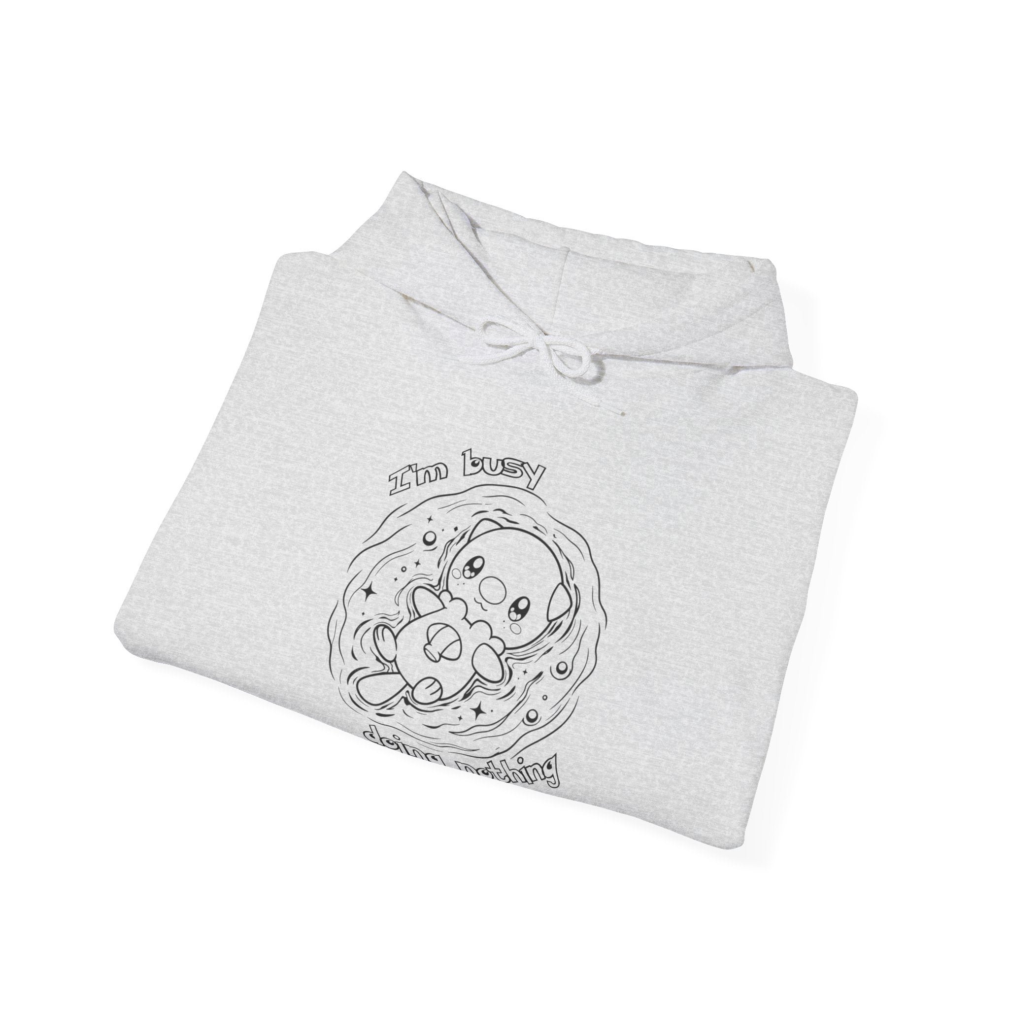 Otter Busy Doing Nothing Otter Hoodie | Cute Swimming Animal Graphic
