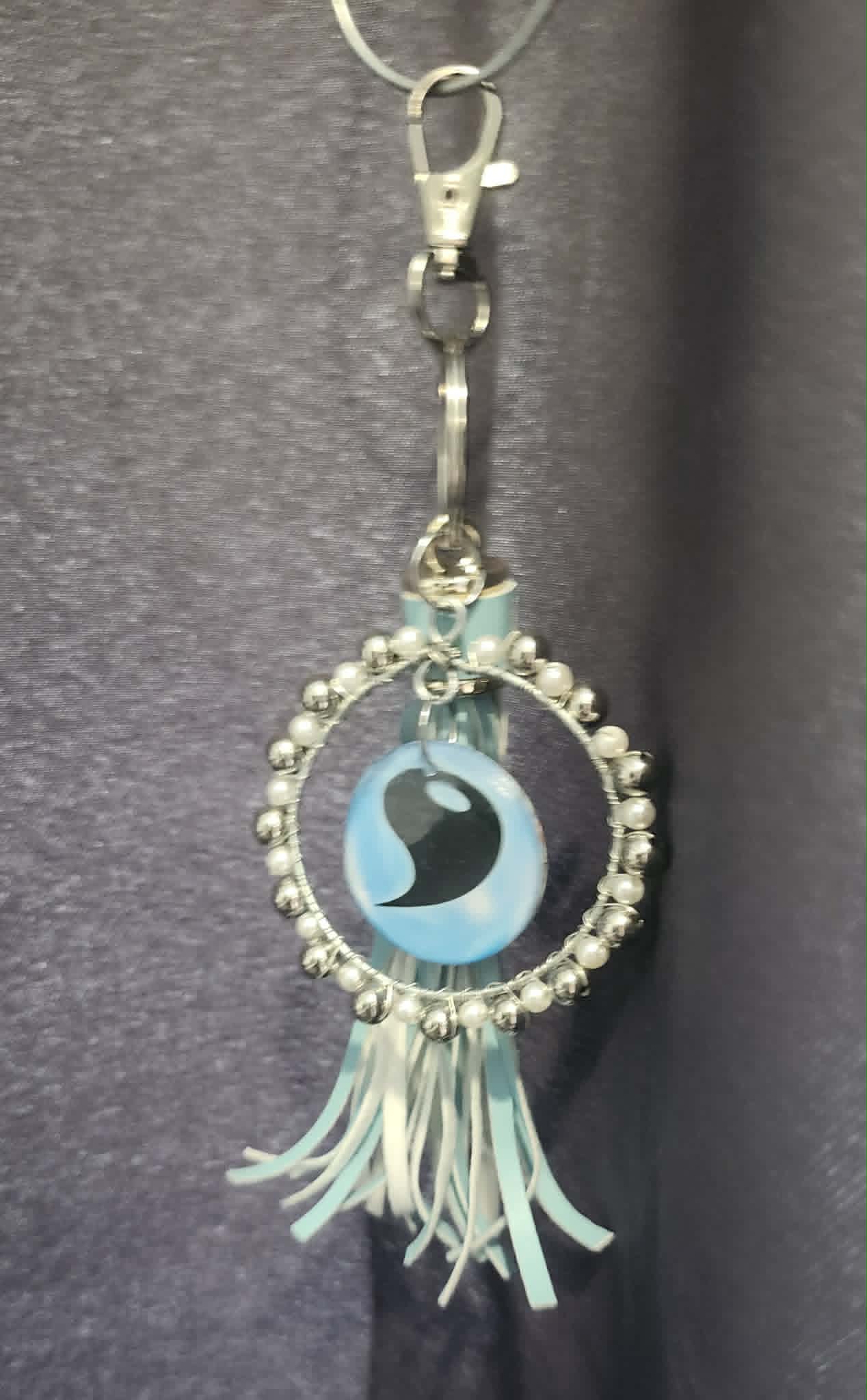 Spheal Snowball Charm – Handmade Pokémon-Inspired Bag Charm, Keychain & Car Accessory ⭐
