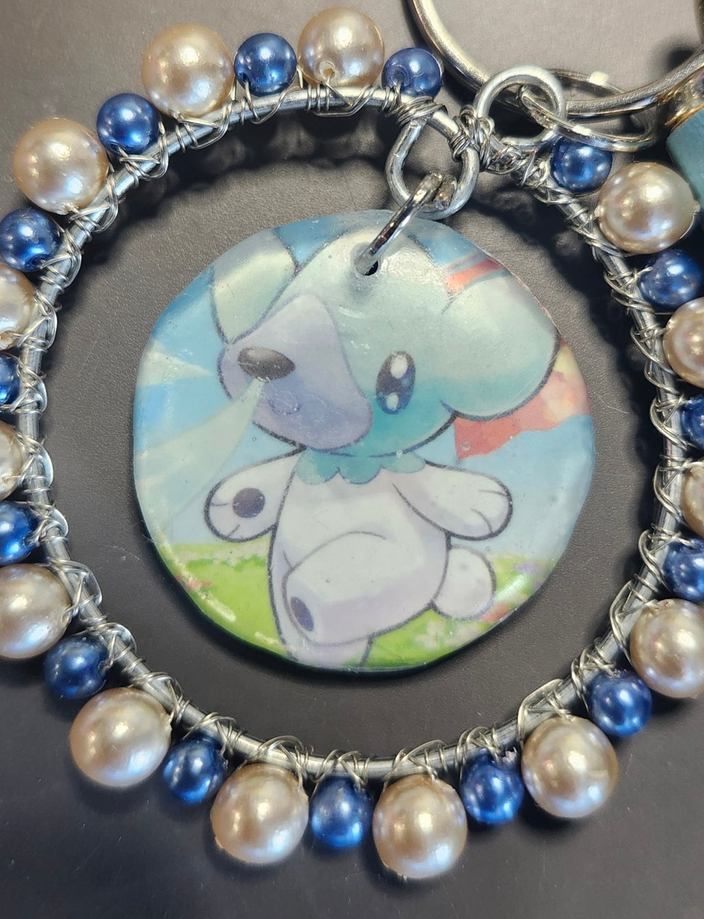Cubchoo Winter Charm | Blue Beaded Tassel Bag Charm